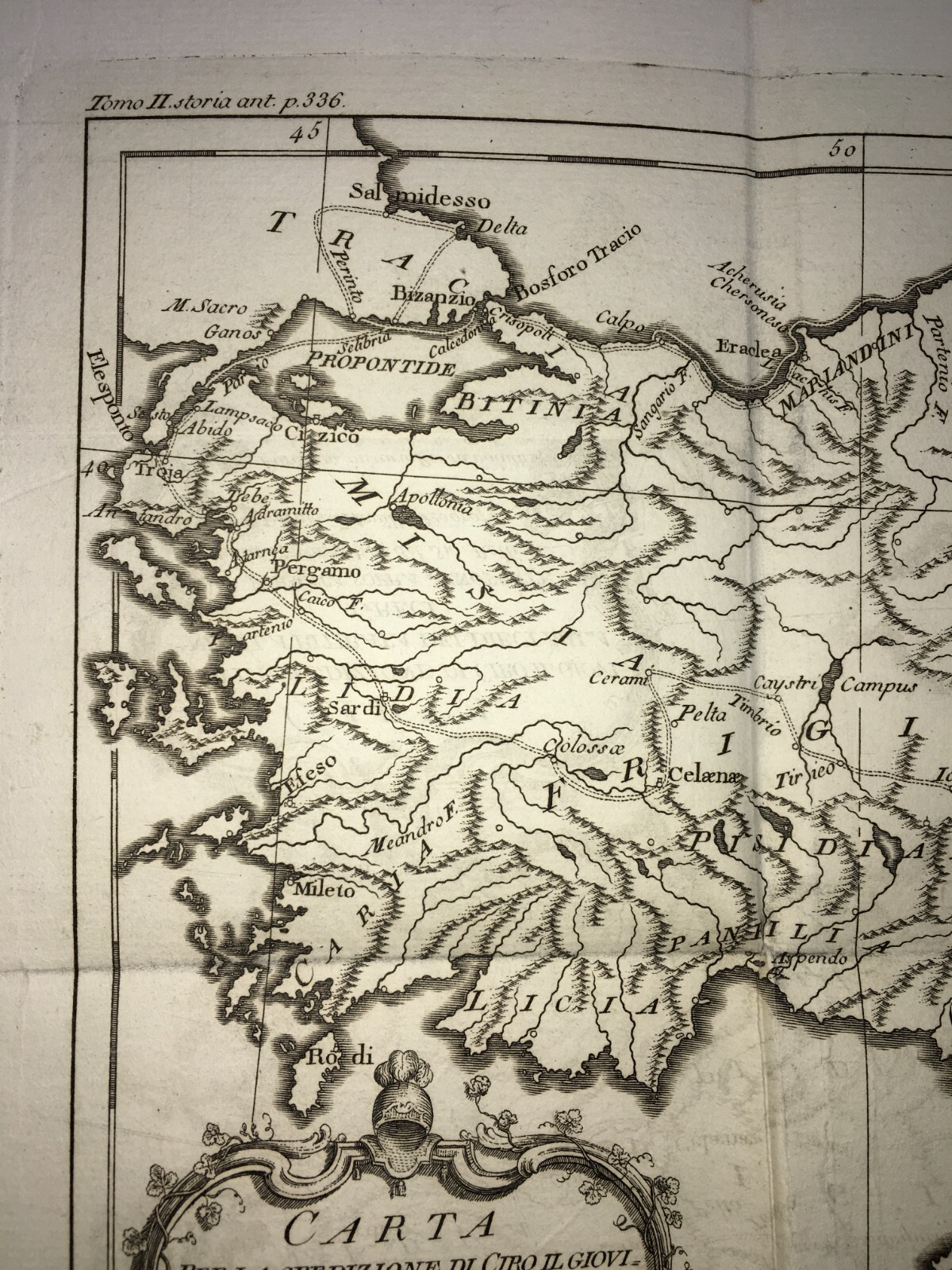 Grecia, Cappadocia, Frigia, Cipro, Arabia, Siria, Armenia: Antica Cartografia d'Anville