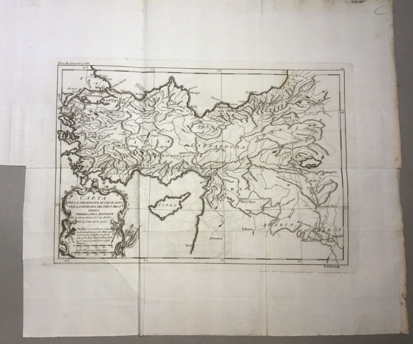 Grecia, Cappadocia, Frigia, Cipro, Arabia, Siria, Armenia: Antica Cartografia d'Anville