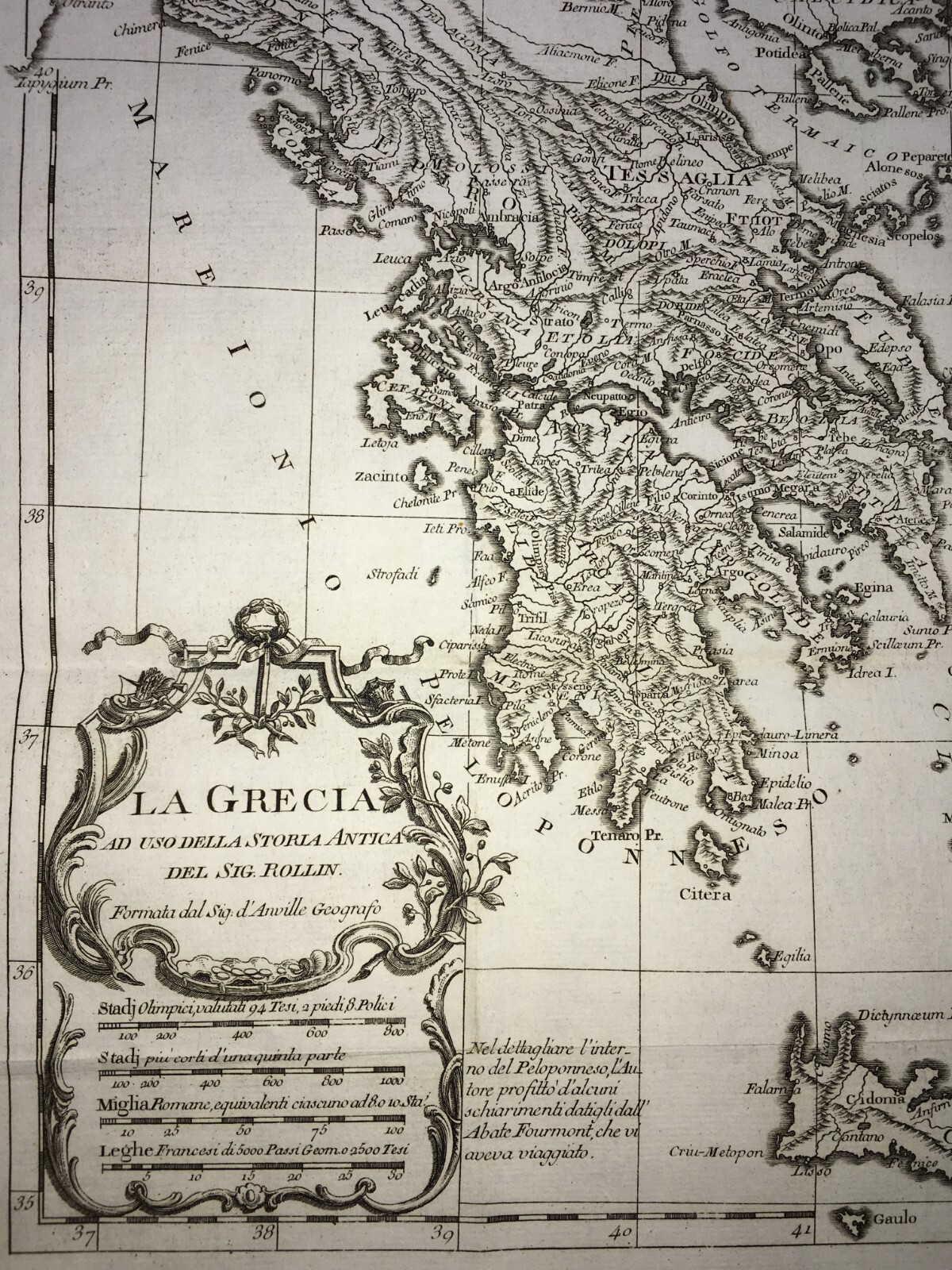 Grecia Antica: Cartografia Del Geografo d'Anville