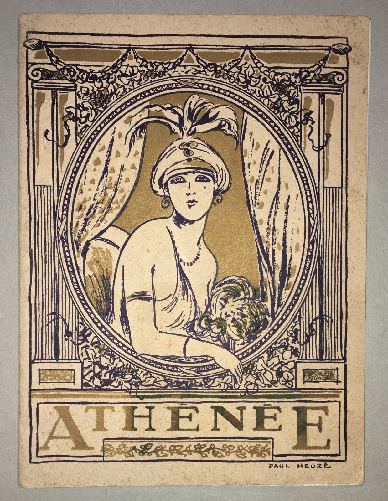 Teatro In Francia: Libretto Dell'Athénée Con Copertina Di Paul Heuzé