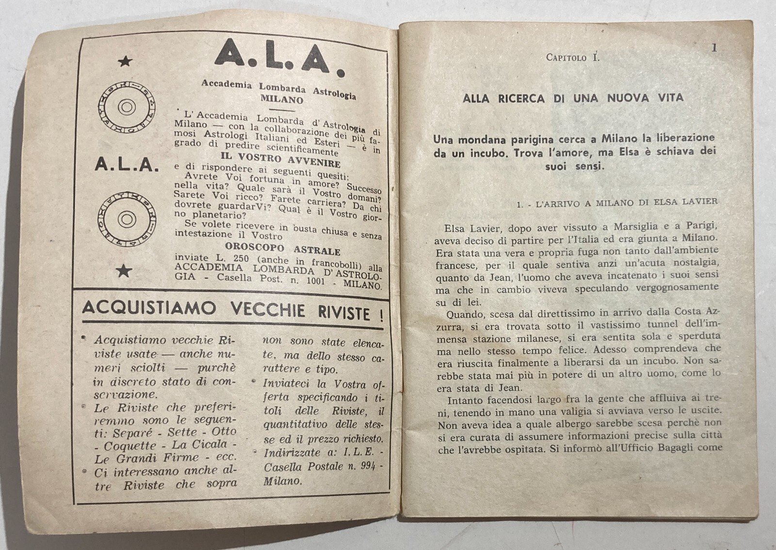 Prostituzione, Milano, Elsa Lavier, Malavita, Edizione d'Epoca Illustrata, 1961