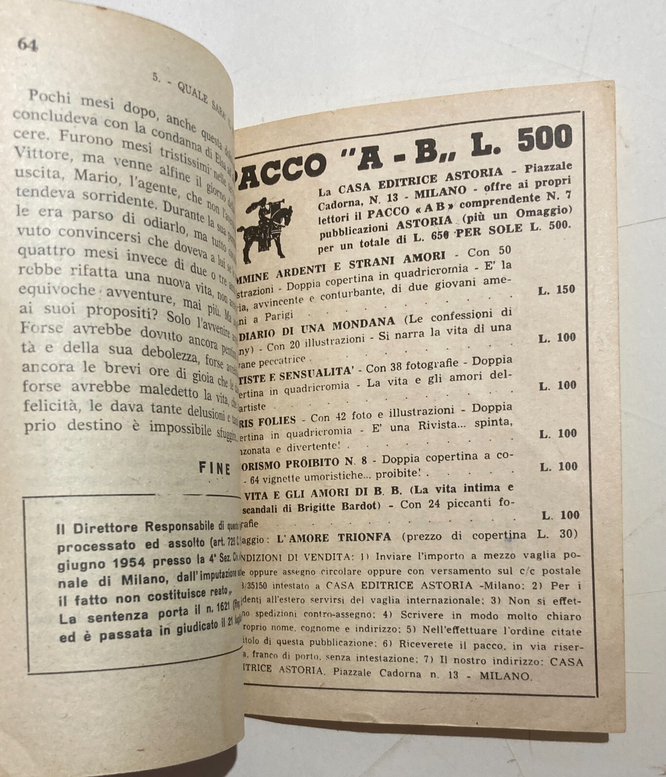 Prostituzione, Milano, Elsa Lavier, Malavita, Edizione d'Epoca Illustrata, 1961