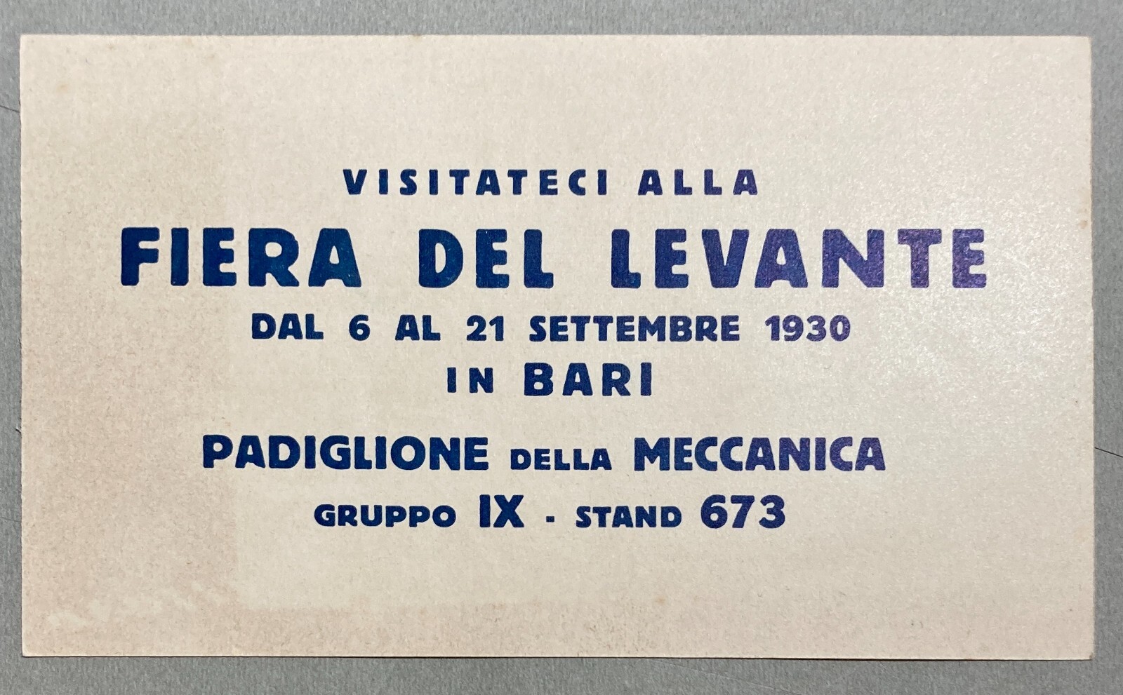 Puglia   Bari   Ditta Mongelli   Bilance E Pesi   Fiera Del Levante   Pubblicitaria   1930