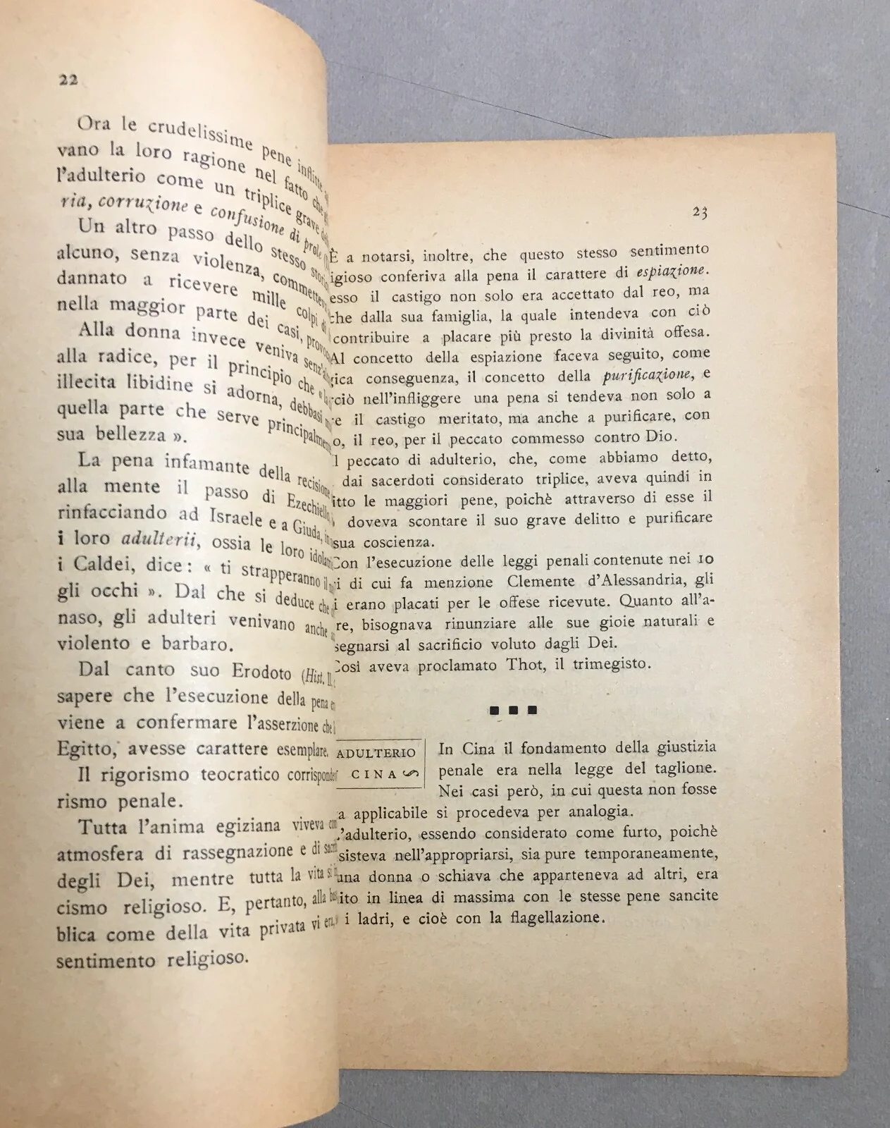 Adultery in the Ancient East: China, India, Jews, Duranti, 1931