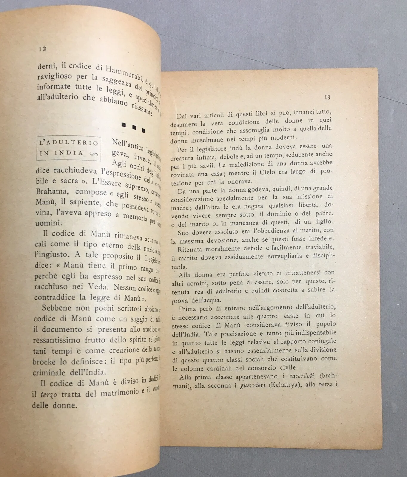 Adultery in the Ancient East: China, India, Jews, Duranti, 1931