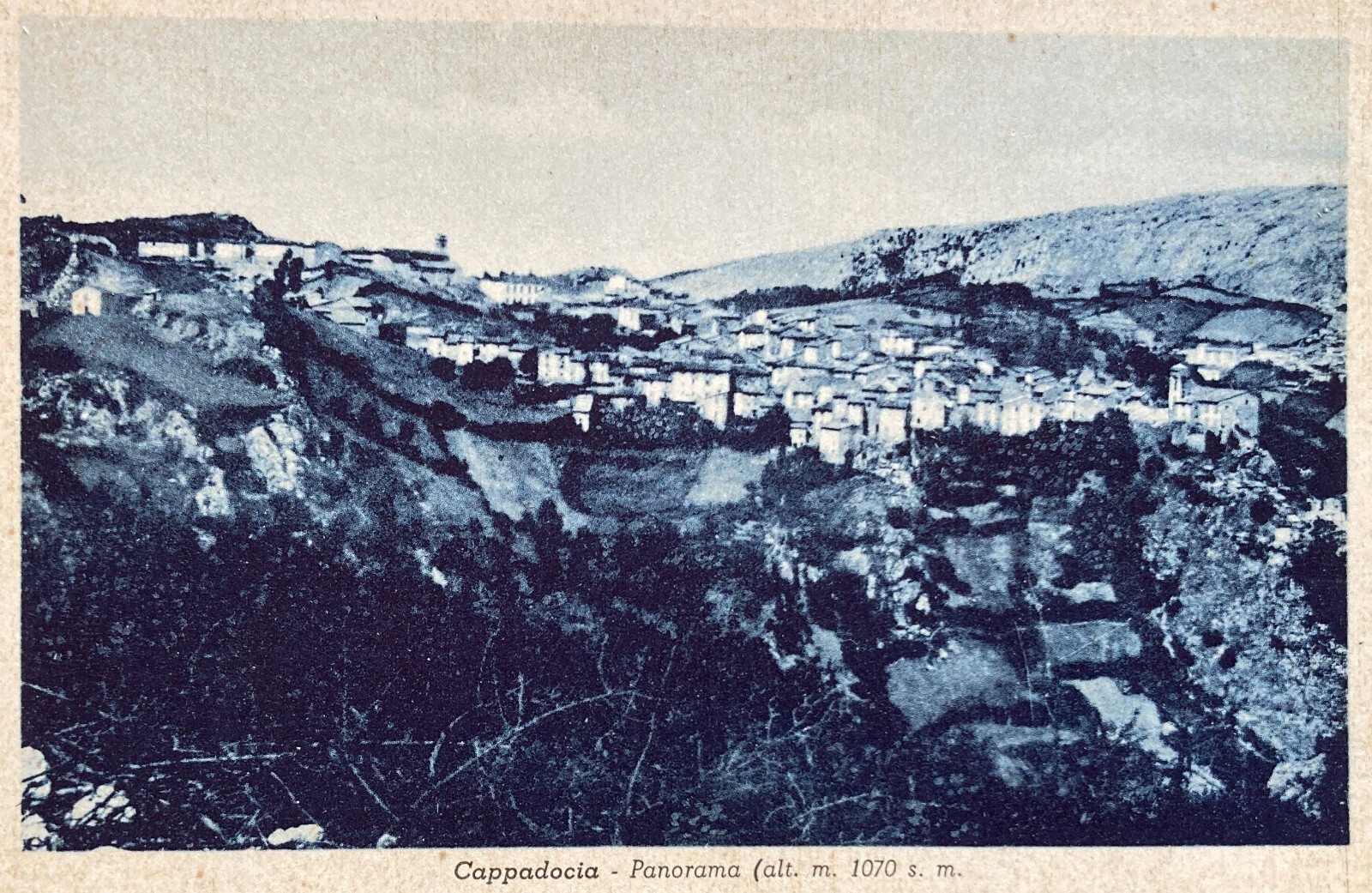 Abruzzo, Marsica. Antica Veduta Panoramica Di Cappadocia. Cartolina d'Epoca. Edizione Santarelli.