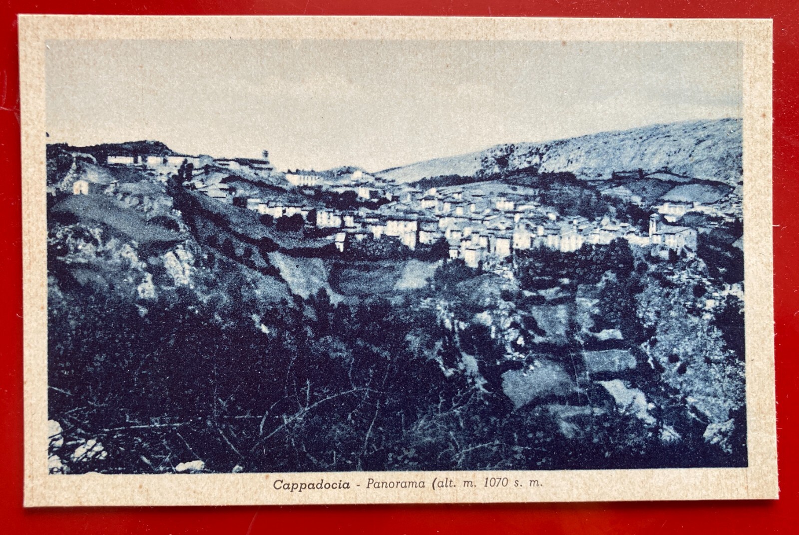Abruzzo, Marsica. Antica Veduta Panoramica Di Cappadocia. Cartolina d'Epoca. Edizione Santarelli.