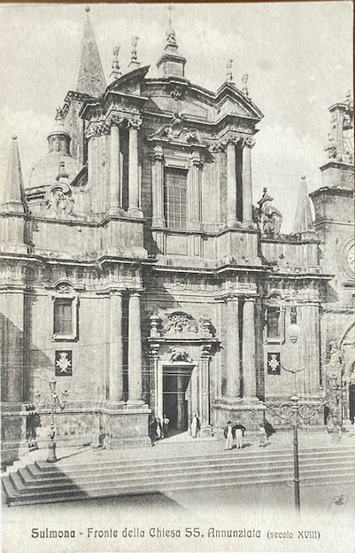 Abruzzo, Sulmona: Chiesa Dell'Annunziata, Animata Antica Veduta Architettonica