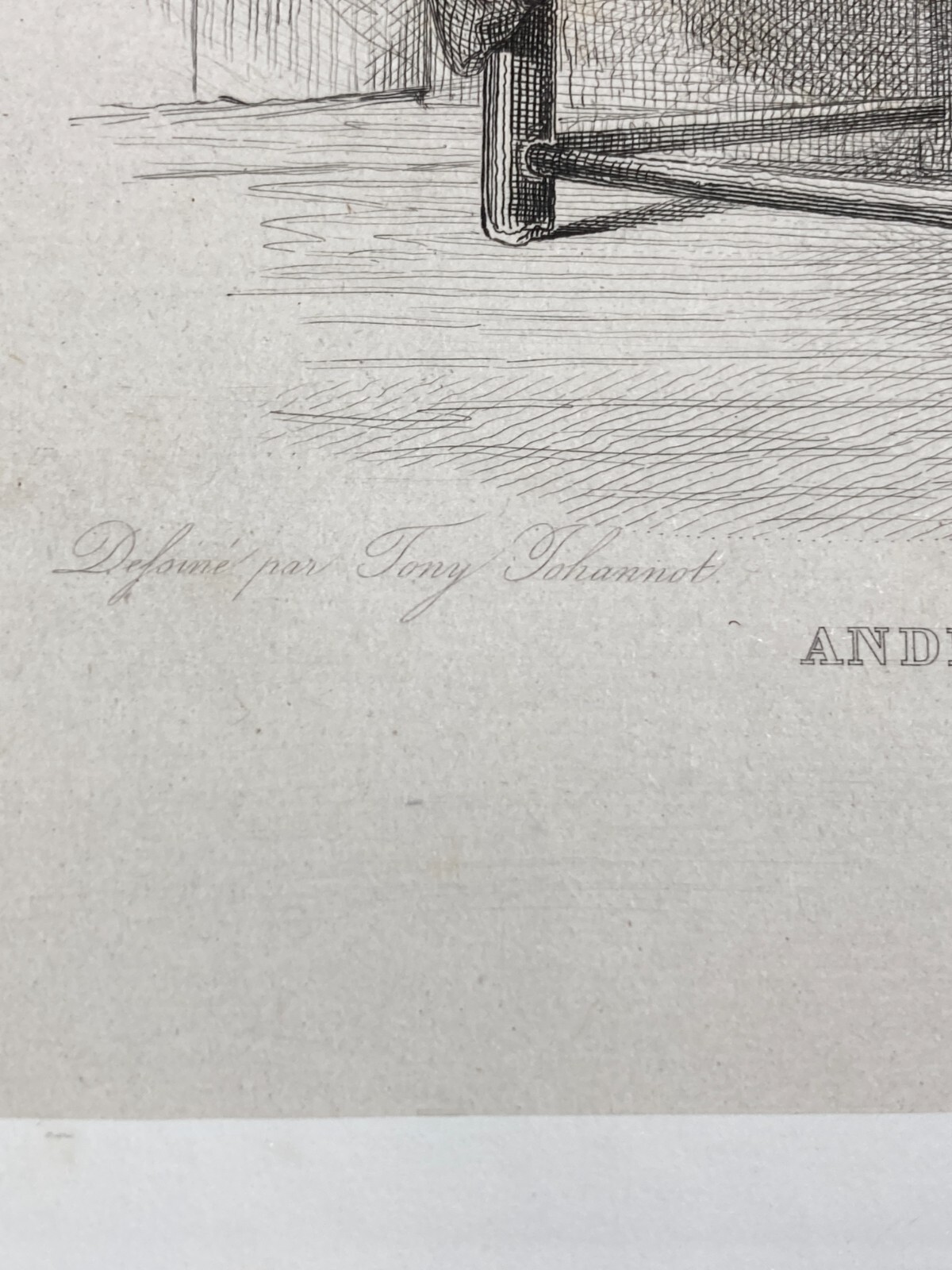 André Chénier: Antico Ritratto, Incisione Dell'Ottocento (Baudran, Johannot)