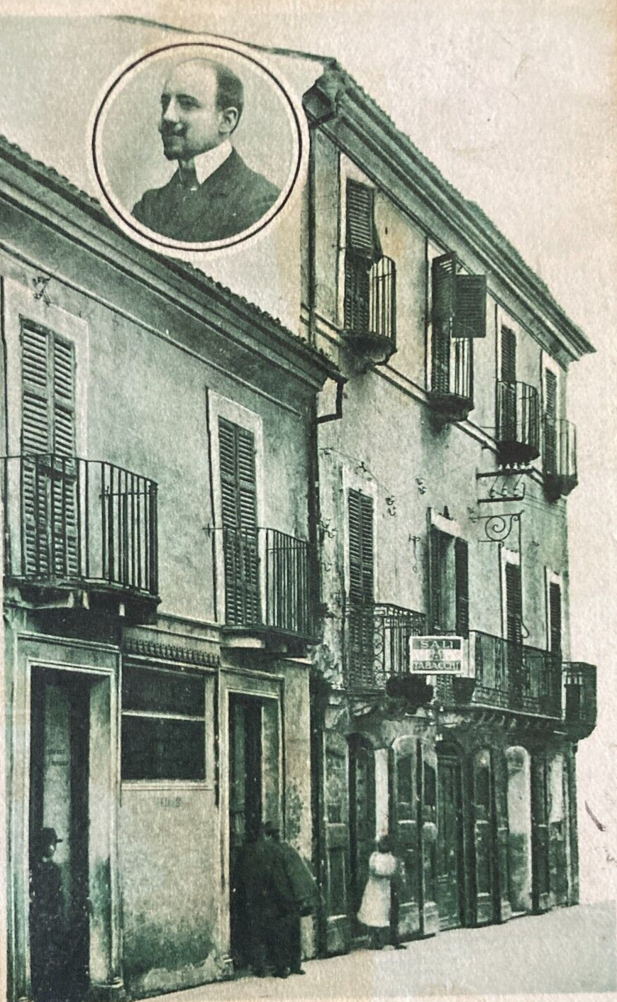 Abruzzo, Pescara: Antica Veduta Animata Della Casa Di d'Annunzio Con Ritratto E Tabaccheria