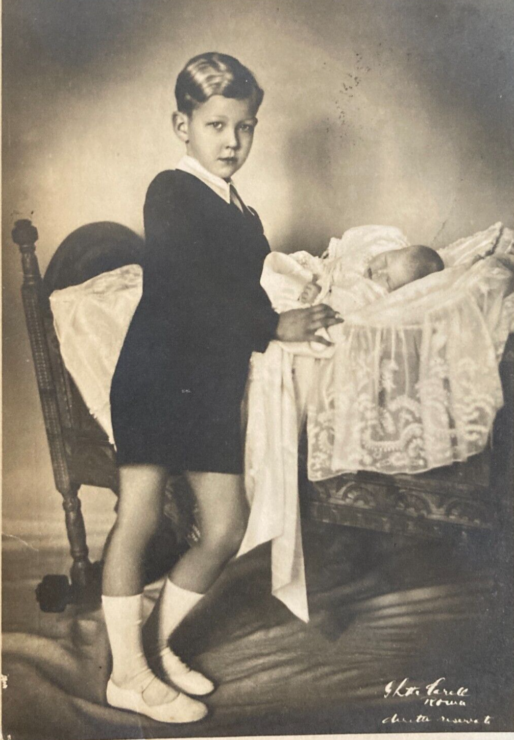 Araldica: Savoia, Foto Cartolina d'Epoca. Fotografa Ghitta Carrell, 1943