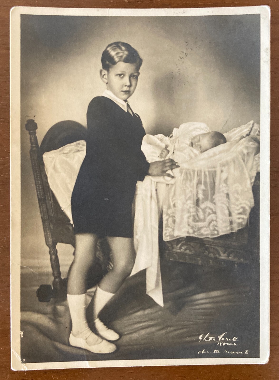 Araldica: Savoia, Foto Cartolina d'Epoca. Fotografa Ghitta Carrell, 1943