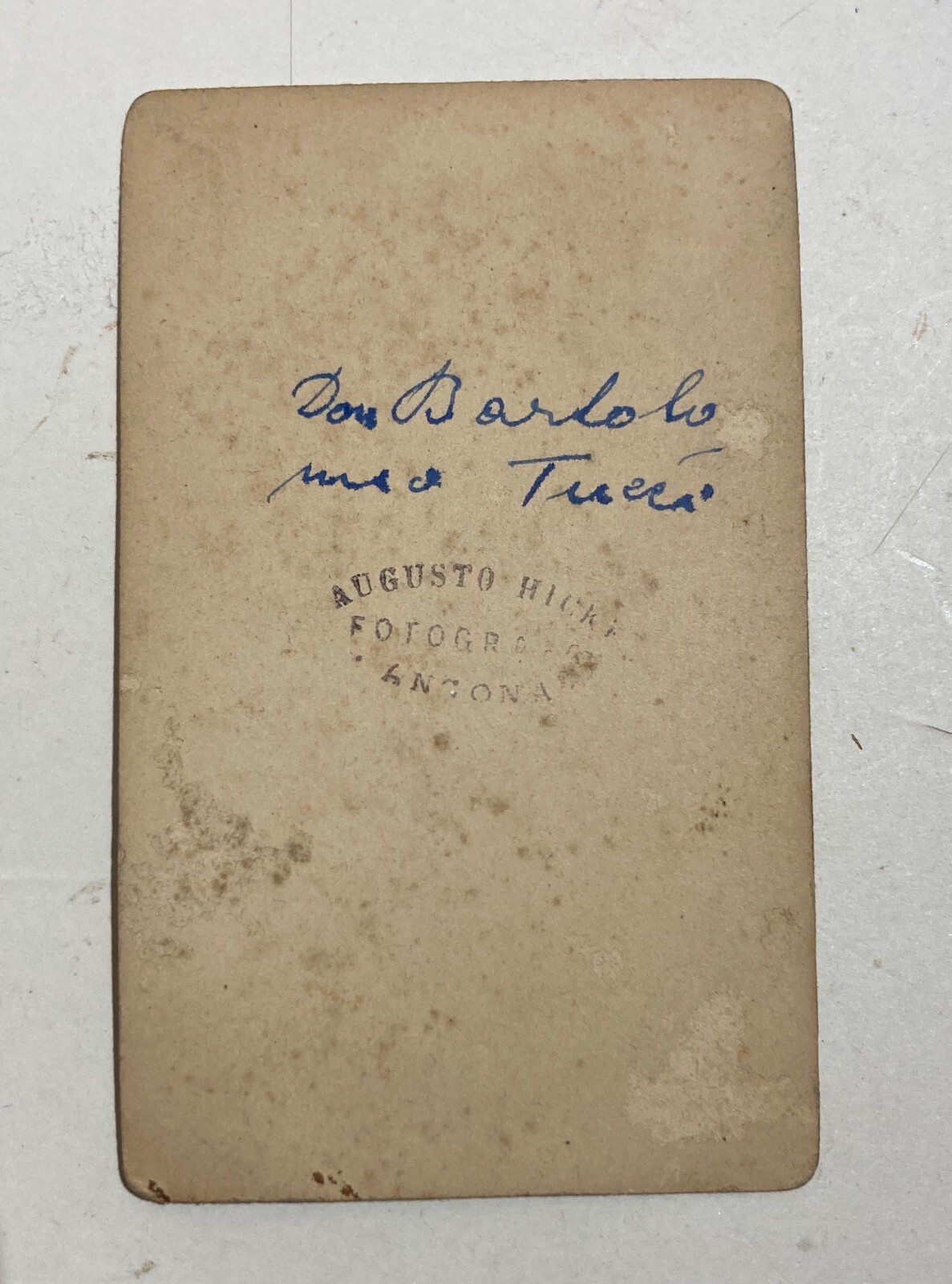 Fotografia Da Collezione: Ritratto Di Prelato. Fotografo Hicki, Ancona. Antica.