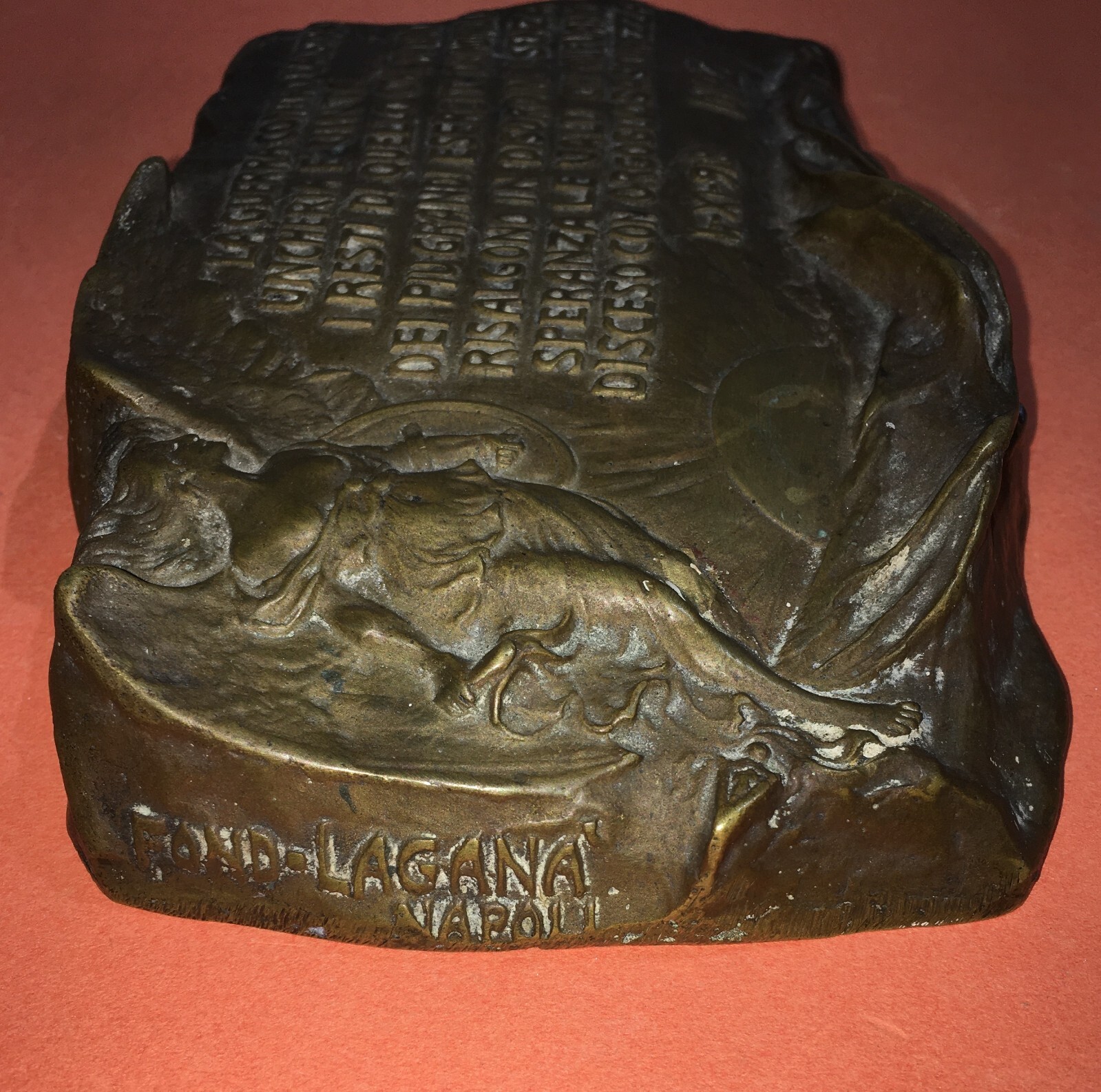 Militaria: Grande Guerra, Diaz, Vittoria Alata, 1918, Scultura Laganà, Napoli