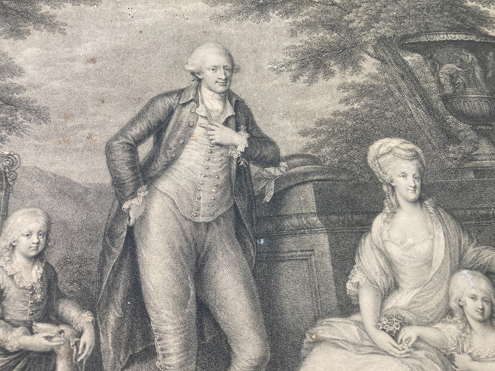 Napoli: Ritratto Della Famiglia Di Ferdinando IV E Maria Carolina. Incisore Bovi Da Angelica Kauffmann, 1790