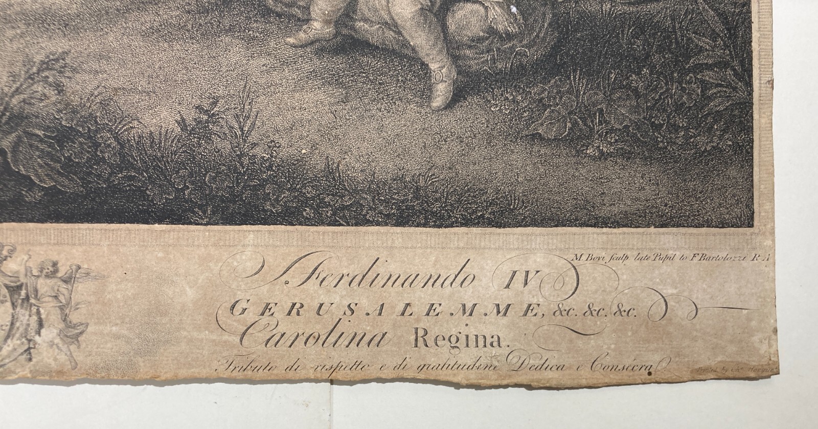 Napoli: Ritratto Della Famiglia Di Ferdinando IV E Maria Carolina. Incisore Bovi Da Angelica Kauffmann, 1790
