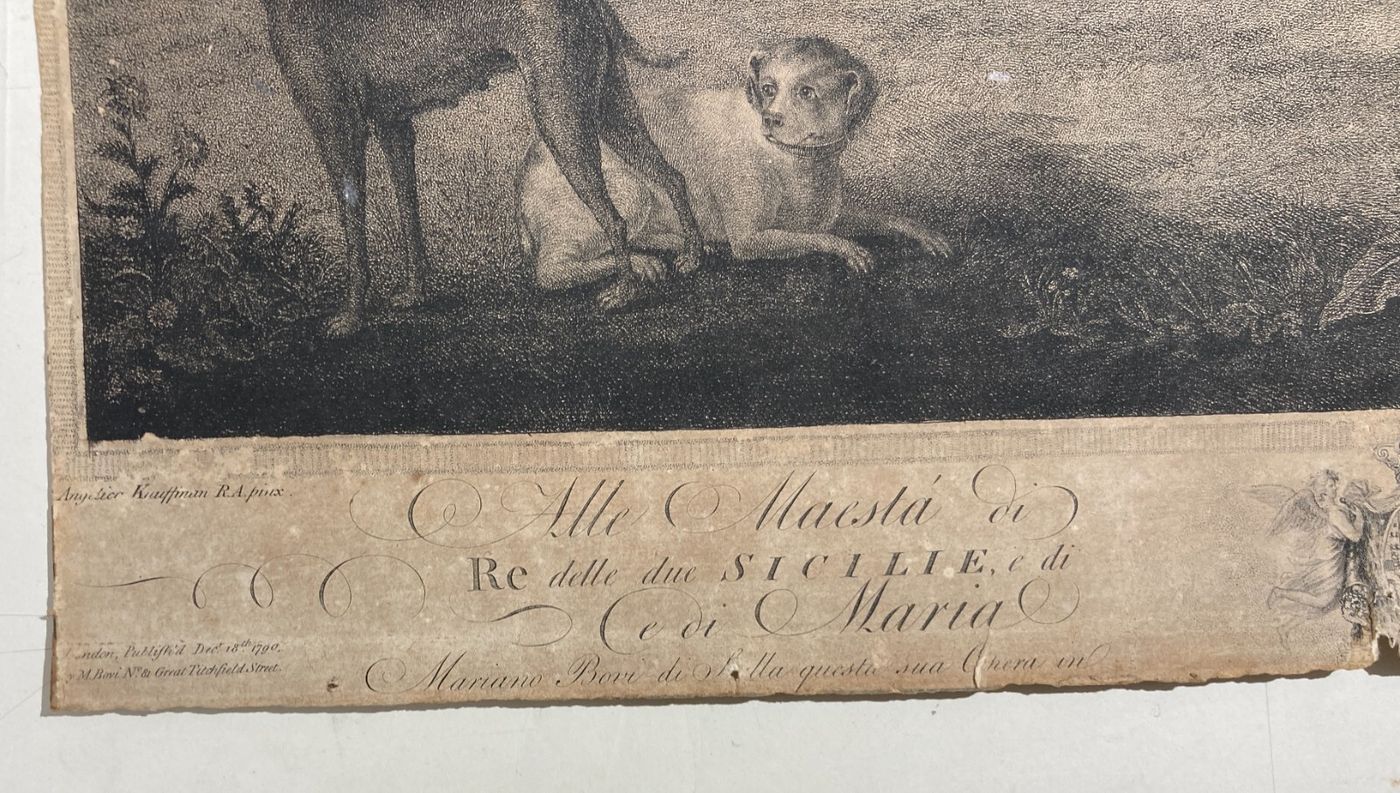 Napoli: Ritratto Della Famiglia Di Ferdinando IV E Maria Carolina. Incisore Bovi Da Angelica Kauffmann, 1790