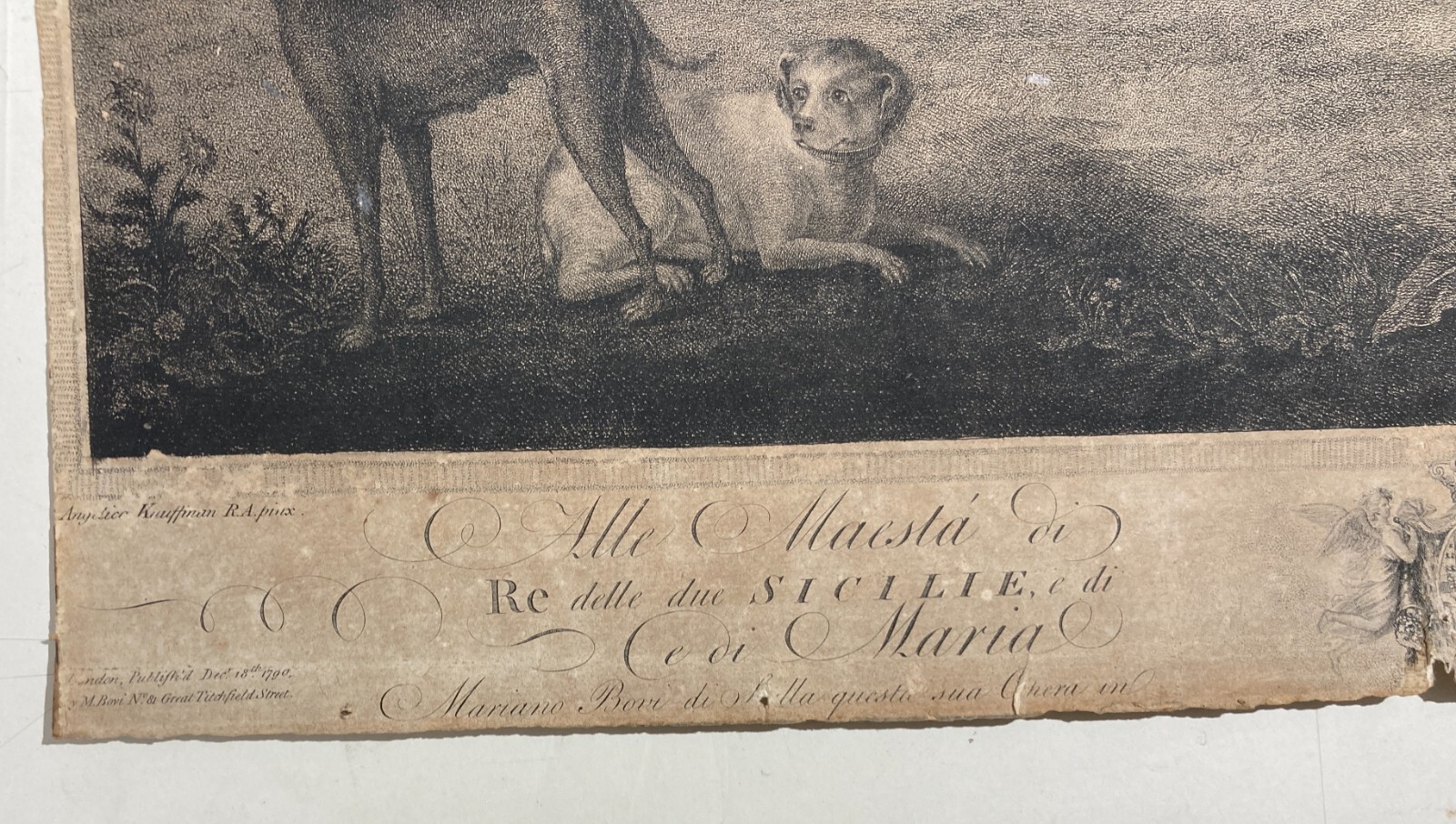 Napoli: Ritratto Della Famiglia Di Ferdinando IV E Maria Carolina. Incisore Bovi Da Angelica Kauffmann, 1790