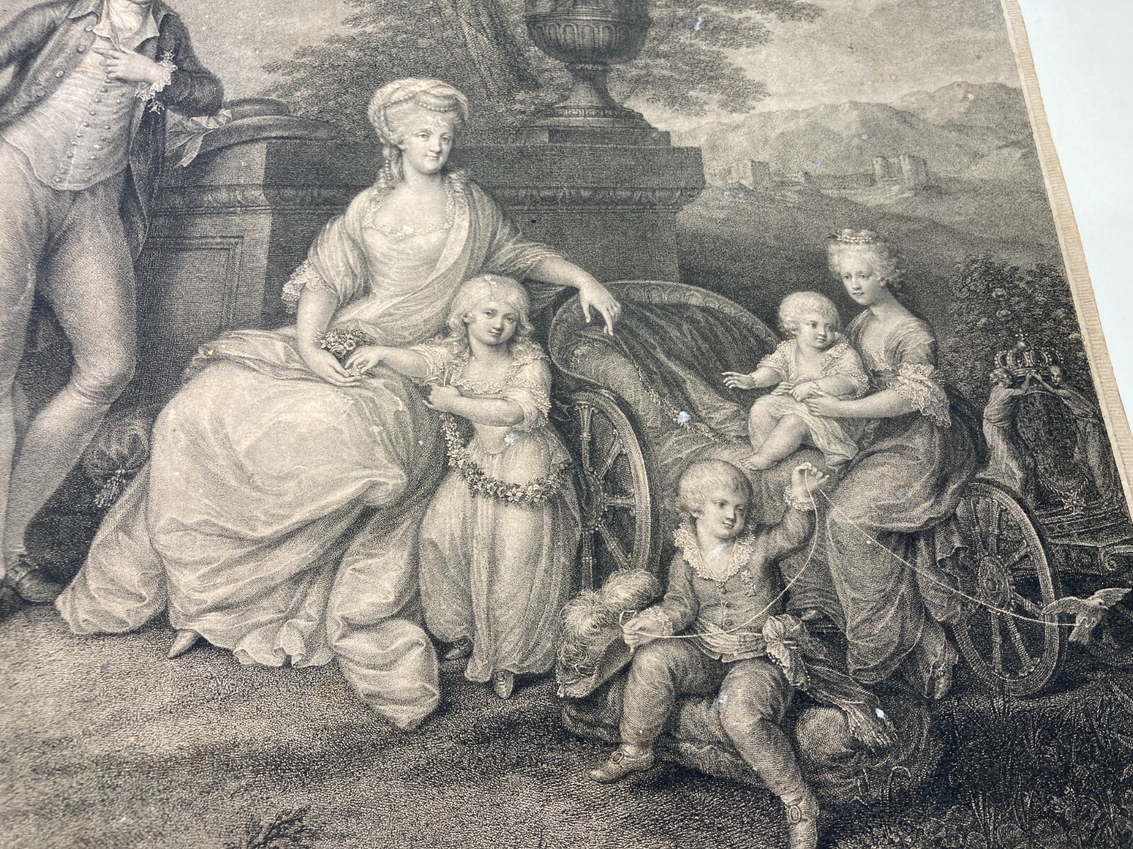 Napoli: Ritratto Della Famiglia Di Ferdinando IV E Maria Carolina. Incisore Bovi Da Angelica Kauffmann, 1790