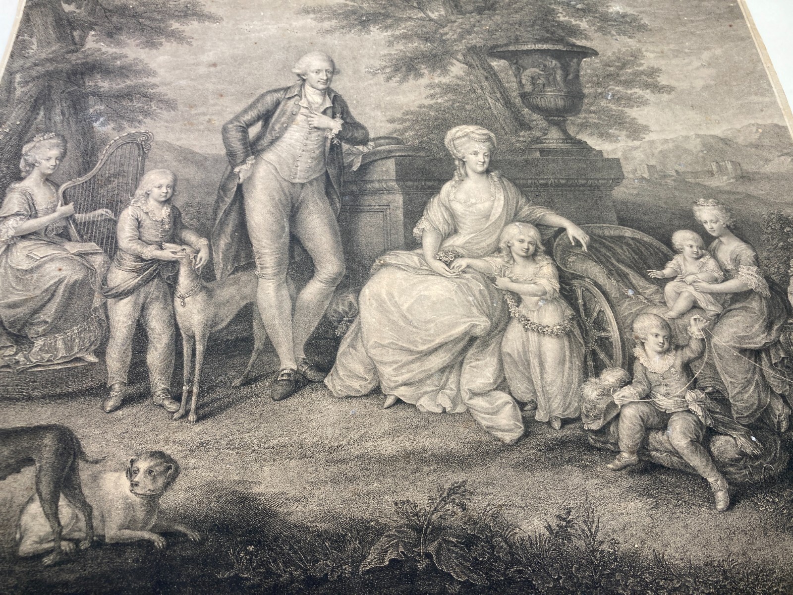 Napoli: Ritratto Della Famiglia Di Ferdinando IV E Maria Carolina. Incisore Bovi Da Angelica Kauffmann, 1790