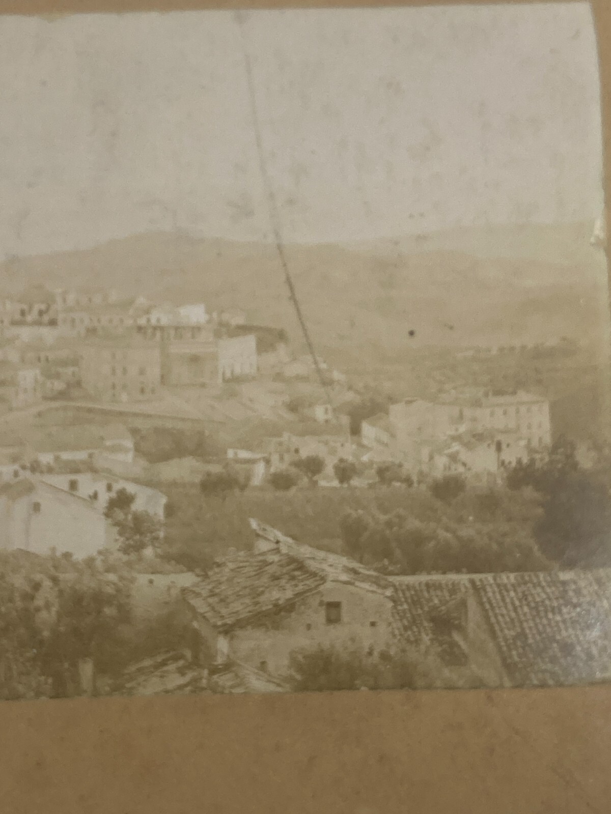 Calabria Catanzaro: Antica Veduta Panoramica. Rara Fotografia Originale, Fine '800