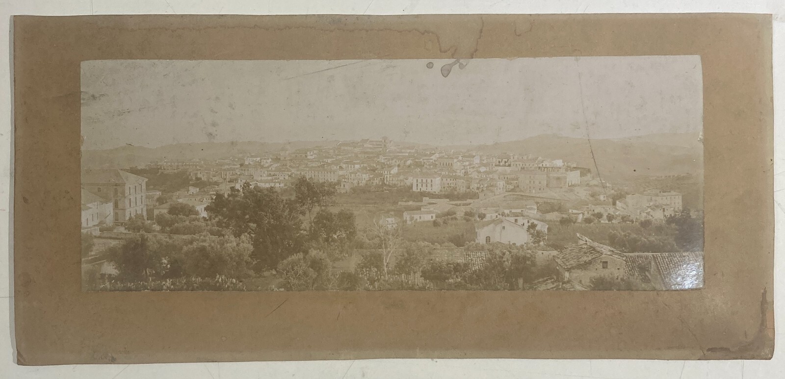 Calabria Catanzaro: Antica Veduta Panoramica. Rara Fotografia Originale, Fine '800