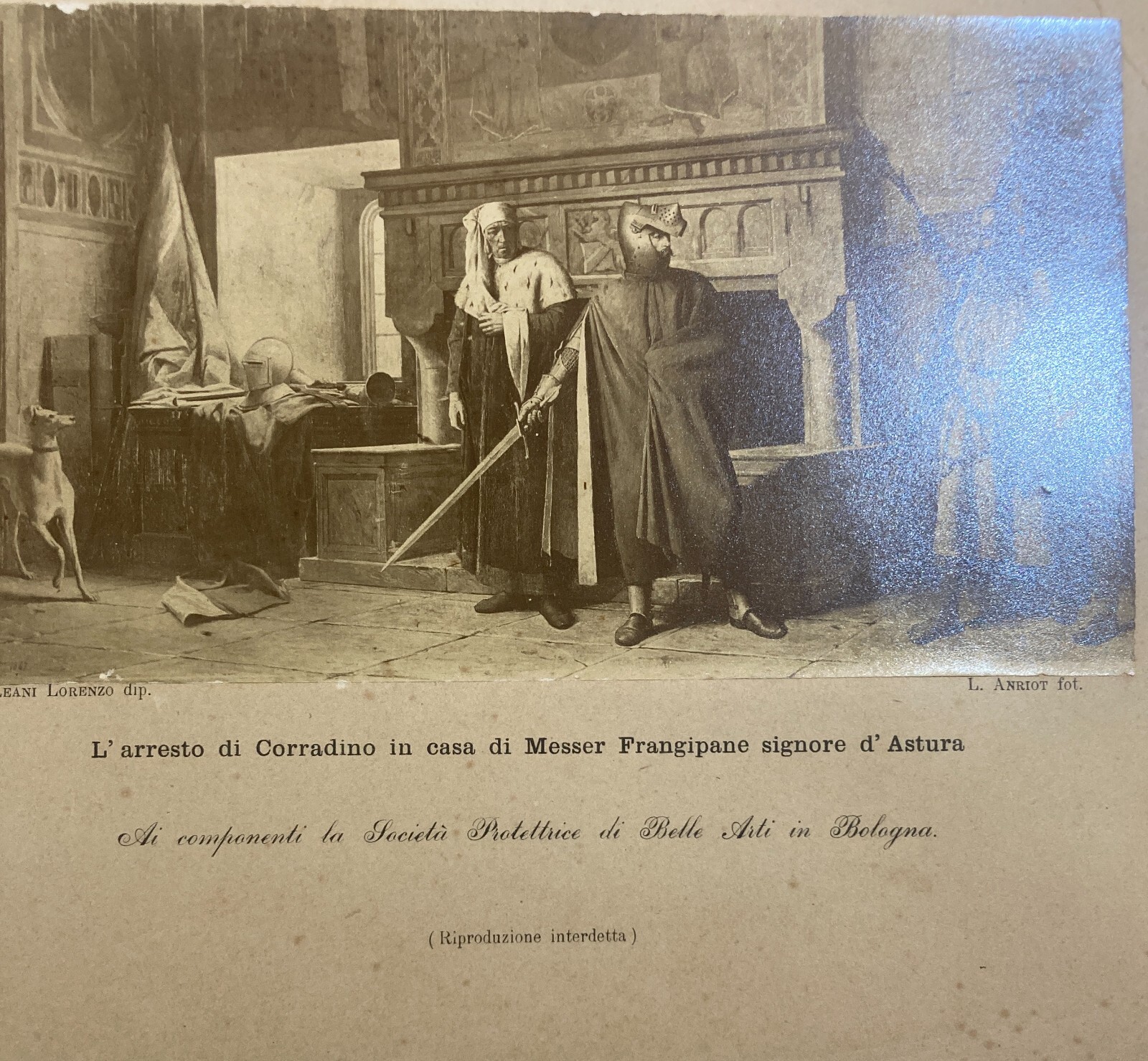 Antica Fotografia: Fotografo Anriot   Arte   Delleani   Corradino   Frangipane d'Astura