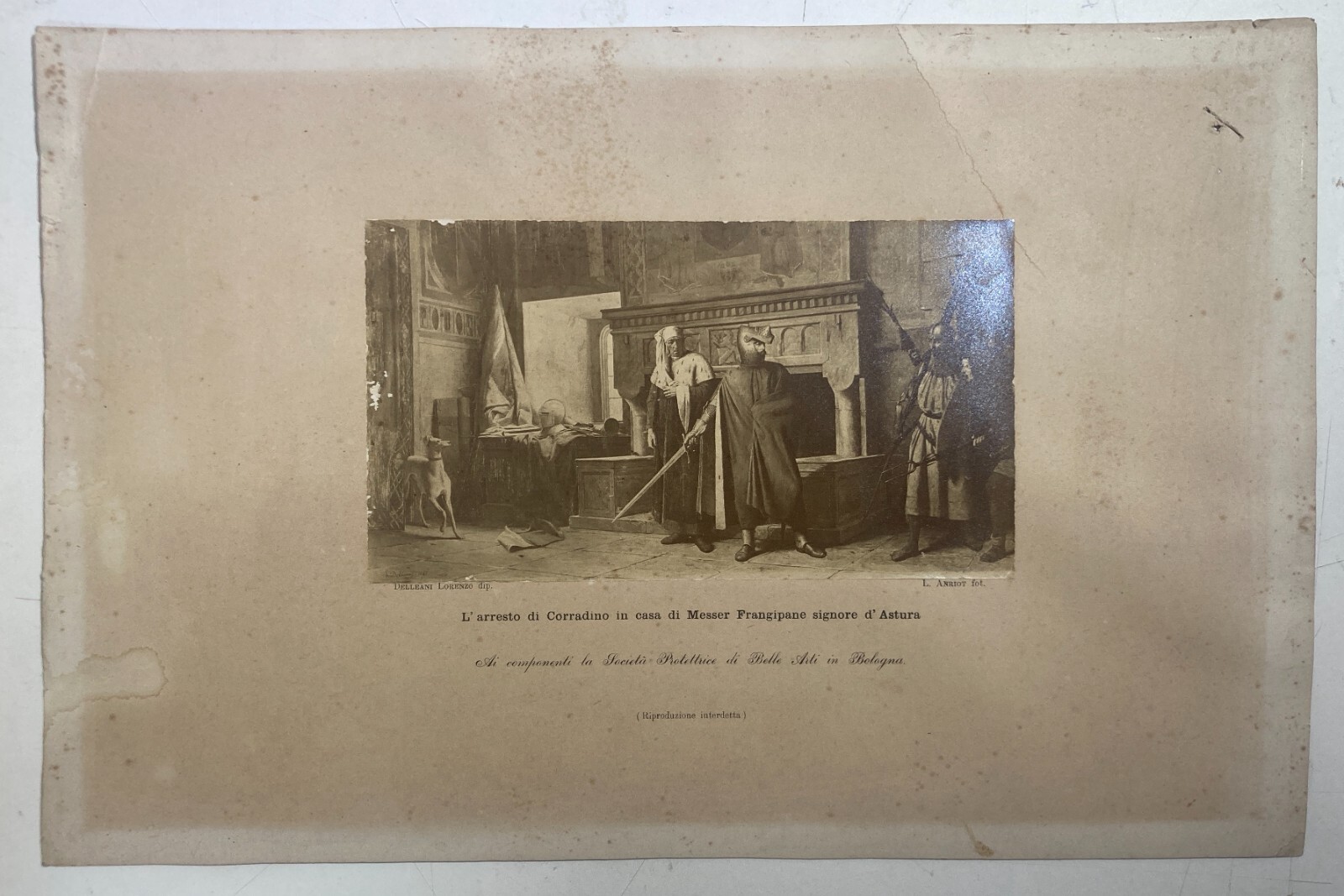 Antica Fotografia: Fotografo Anriot   Arte   Delleani   Corradino   Frangipane d'Astura