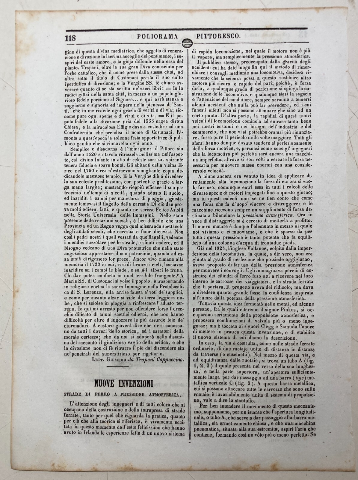 Sicilia, Trapani: Antica Stampa Devozionale, Madonna Di Custonaci, Litografia Riccio