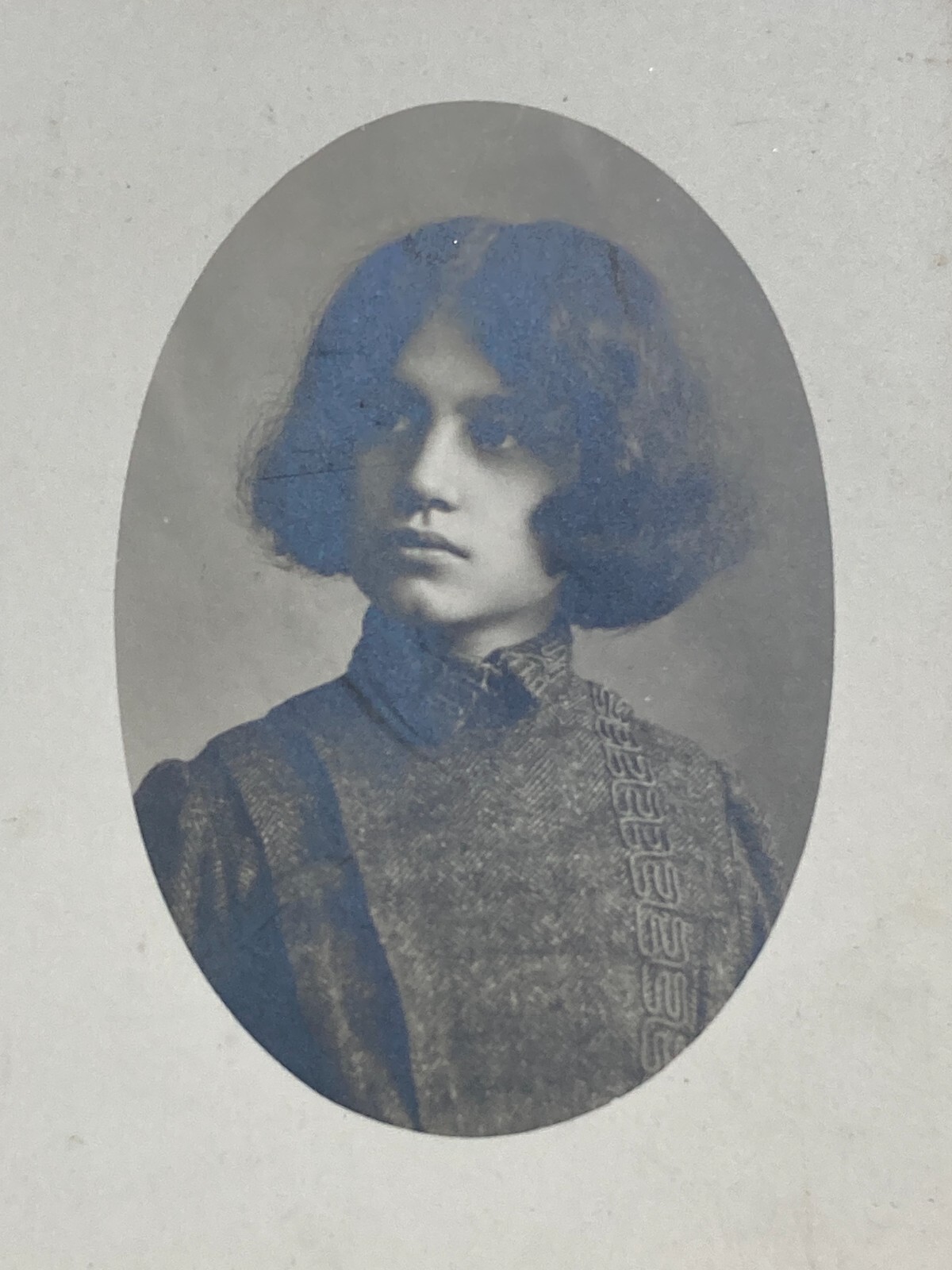 Fotografia Antica Da Collezione, Fotografo Polzinetti, Antico Ritratto d'Epoca