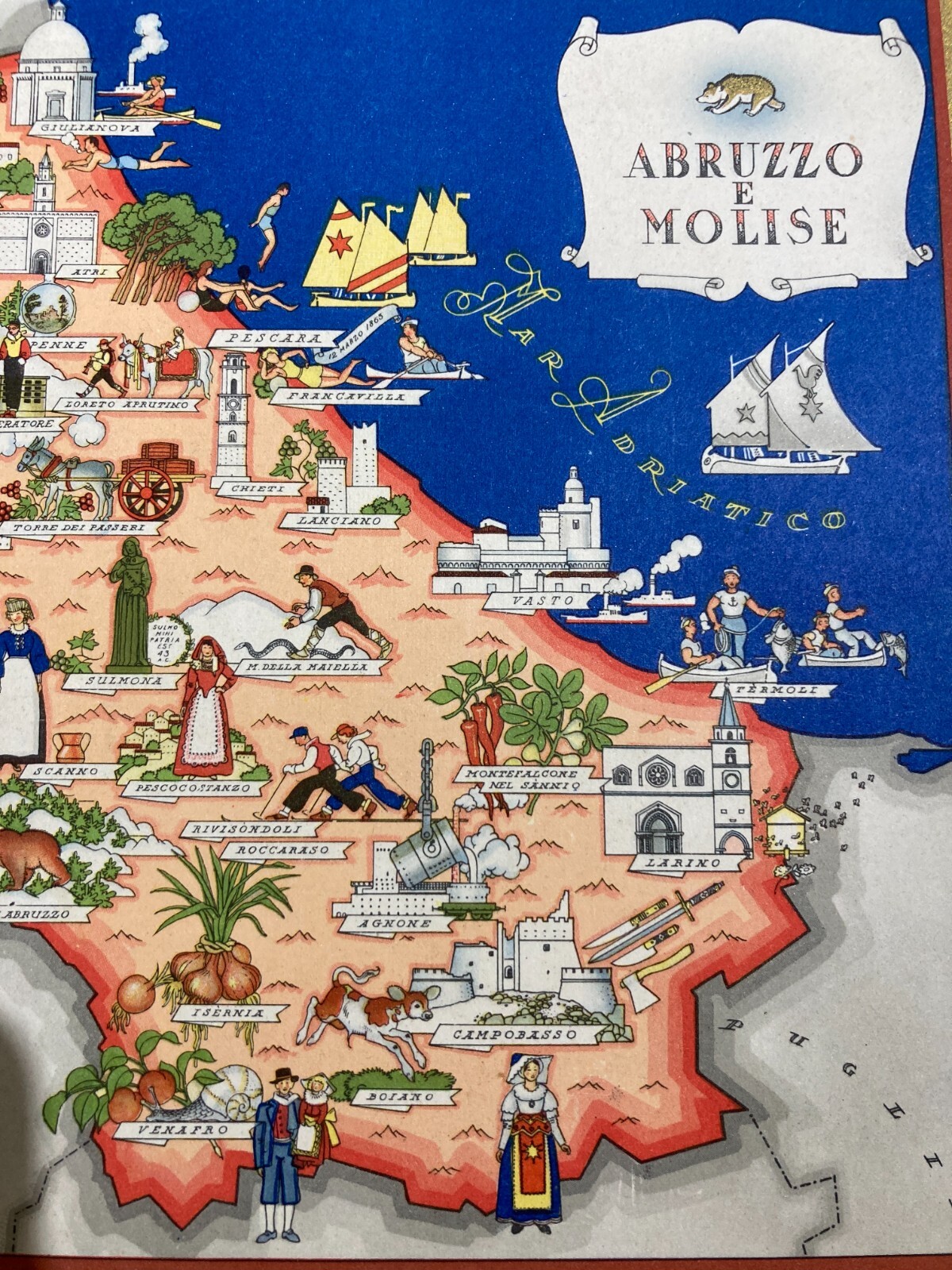 Arte, Folklore, Turismo In Abruzzo E Molise: Cartografia Folklorica Di Nicouline (Italgeo)