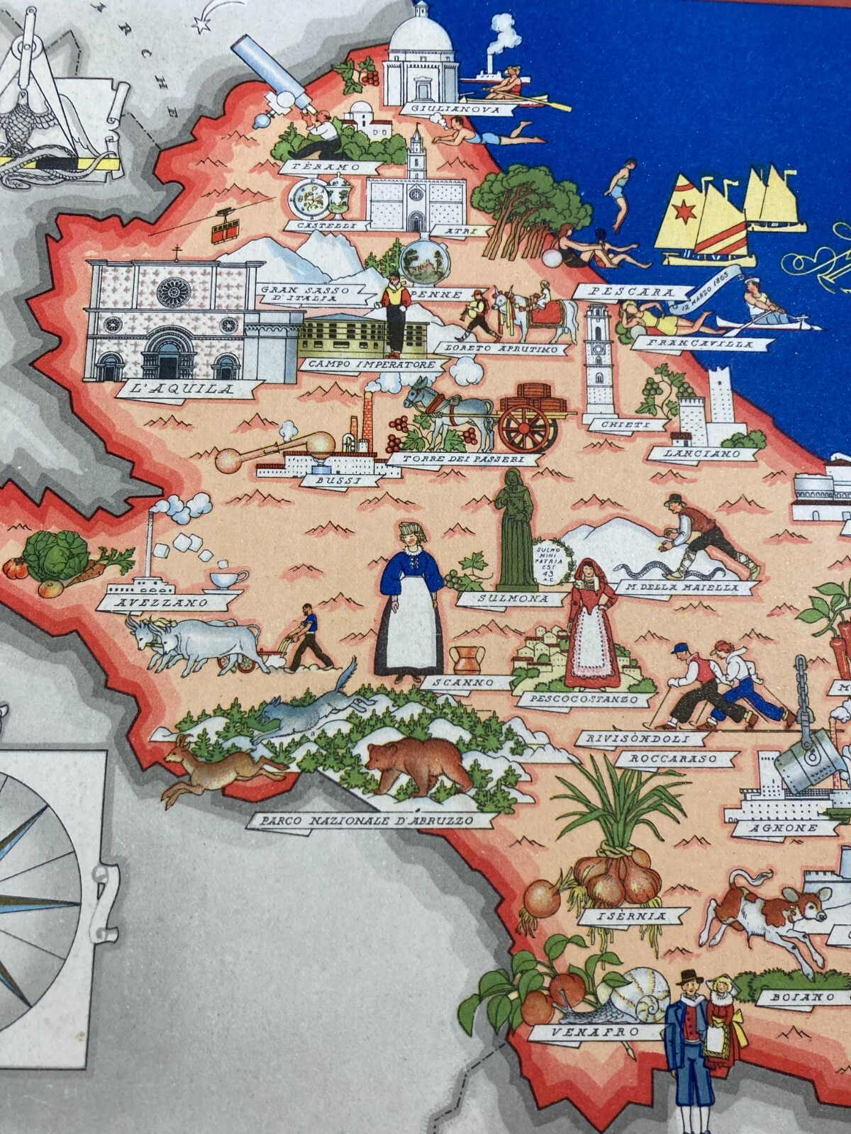 Arte, Folklore, Turismo In Abruzzo E Molise: Cartografia Folklorica Di Nicouline (Italgeo)