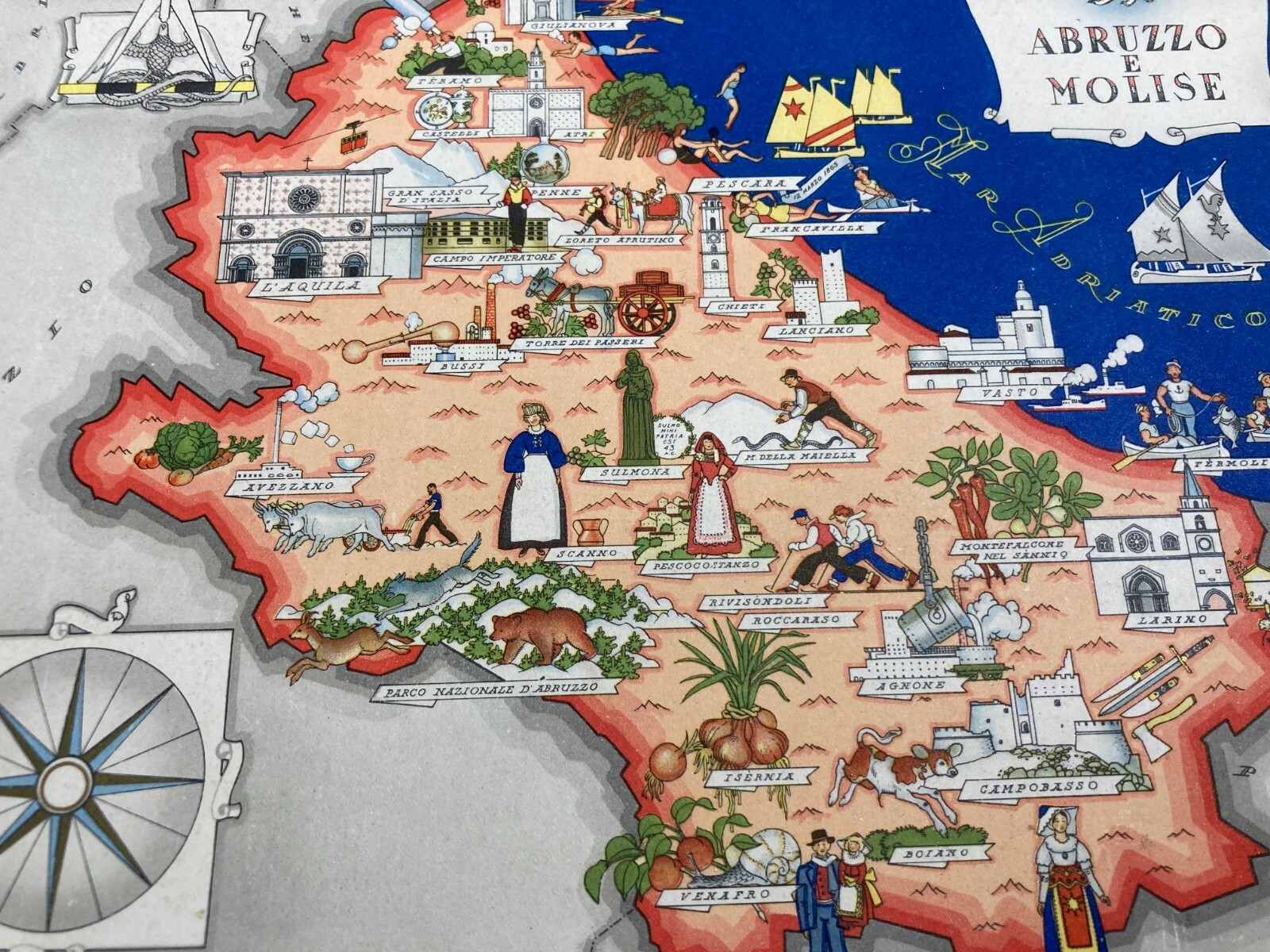 Arte, Folklore, Turismo In Abruzzo E Molise: Cartografia Folklorica Di Nicouline (Italgeo)