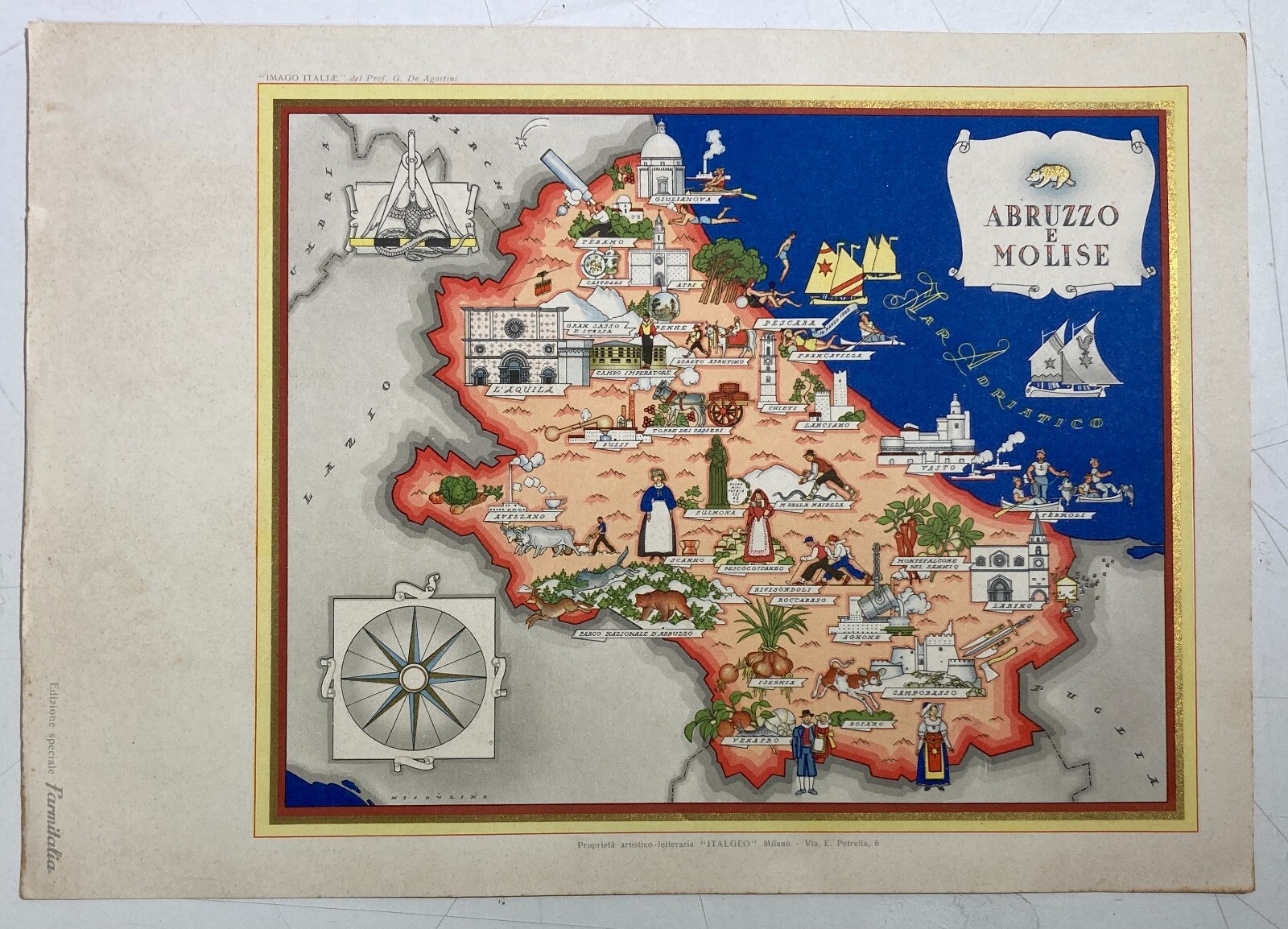 Arte, Folklore, Turismo In Abruzzo E Molise: Cartografia Folklorica Di Nicouline (Italgeo)