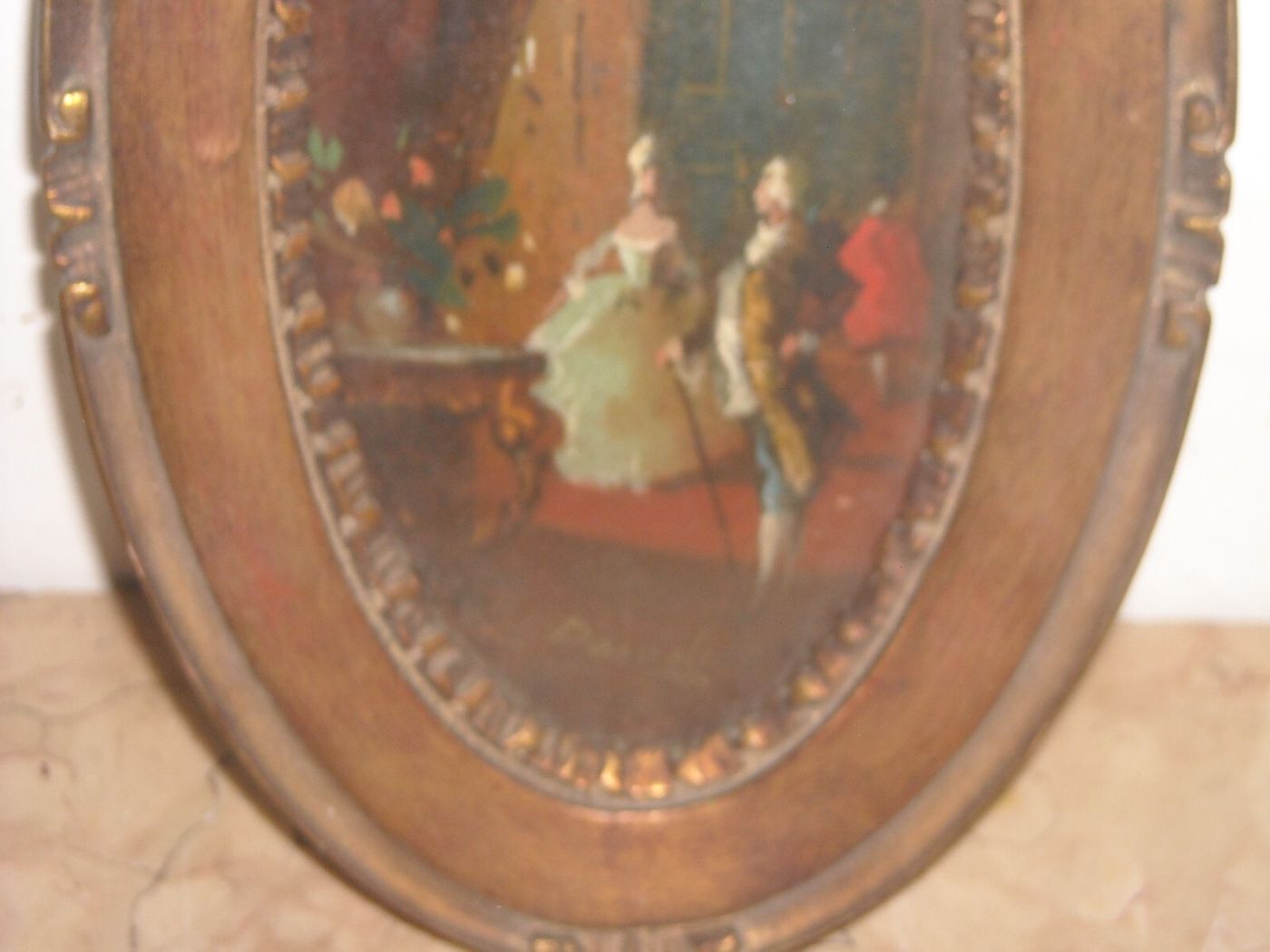 Dipinto d'Epoca   Artista Danieli   Interno Di Palazzo Veneziano