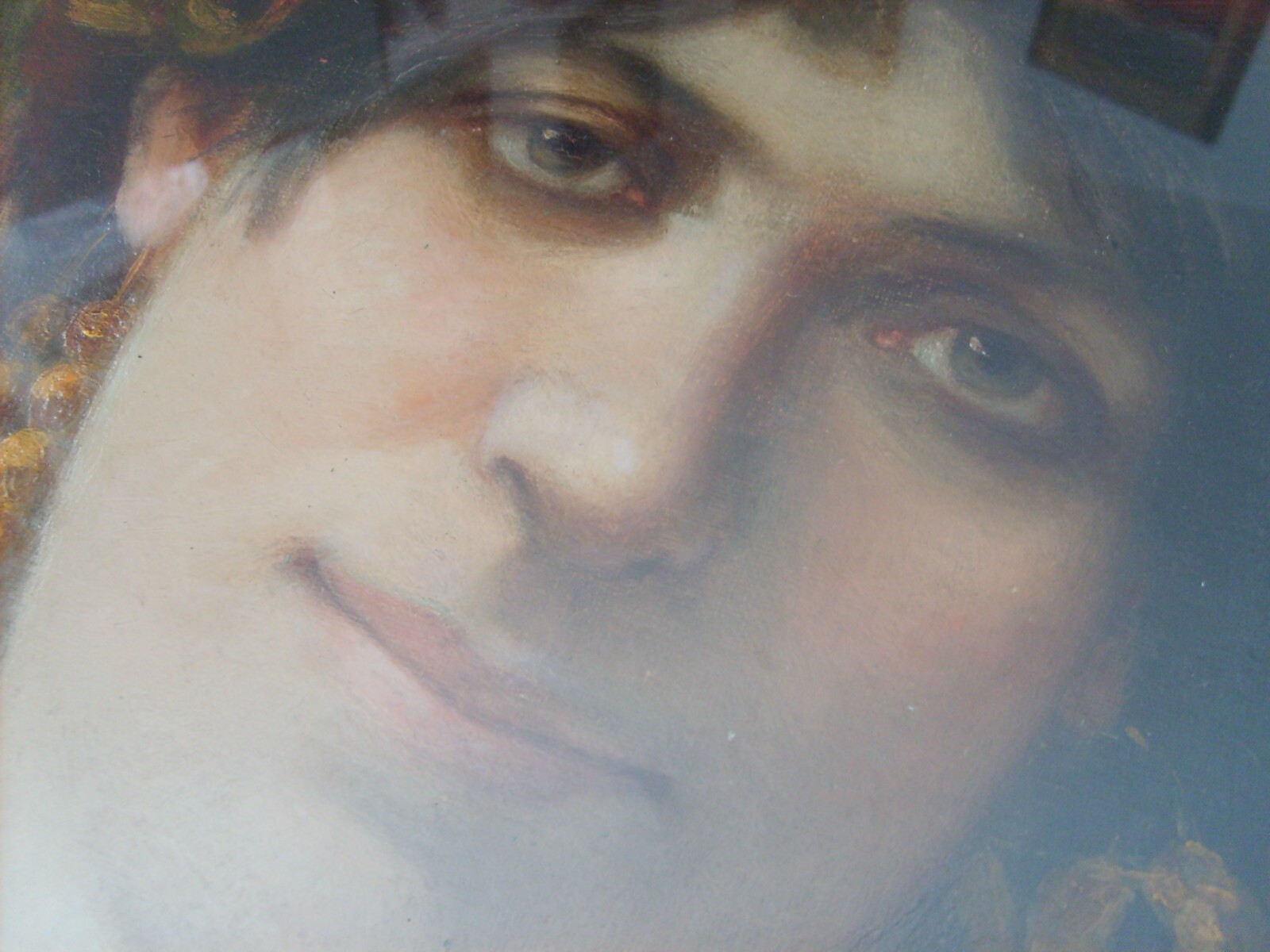 Arte Italiana Dell'800. Artista Pio Joris. Ritratto Di Giovane Donna.