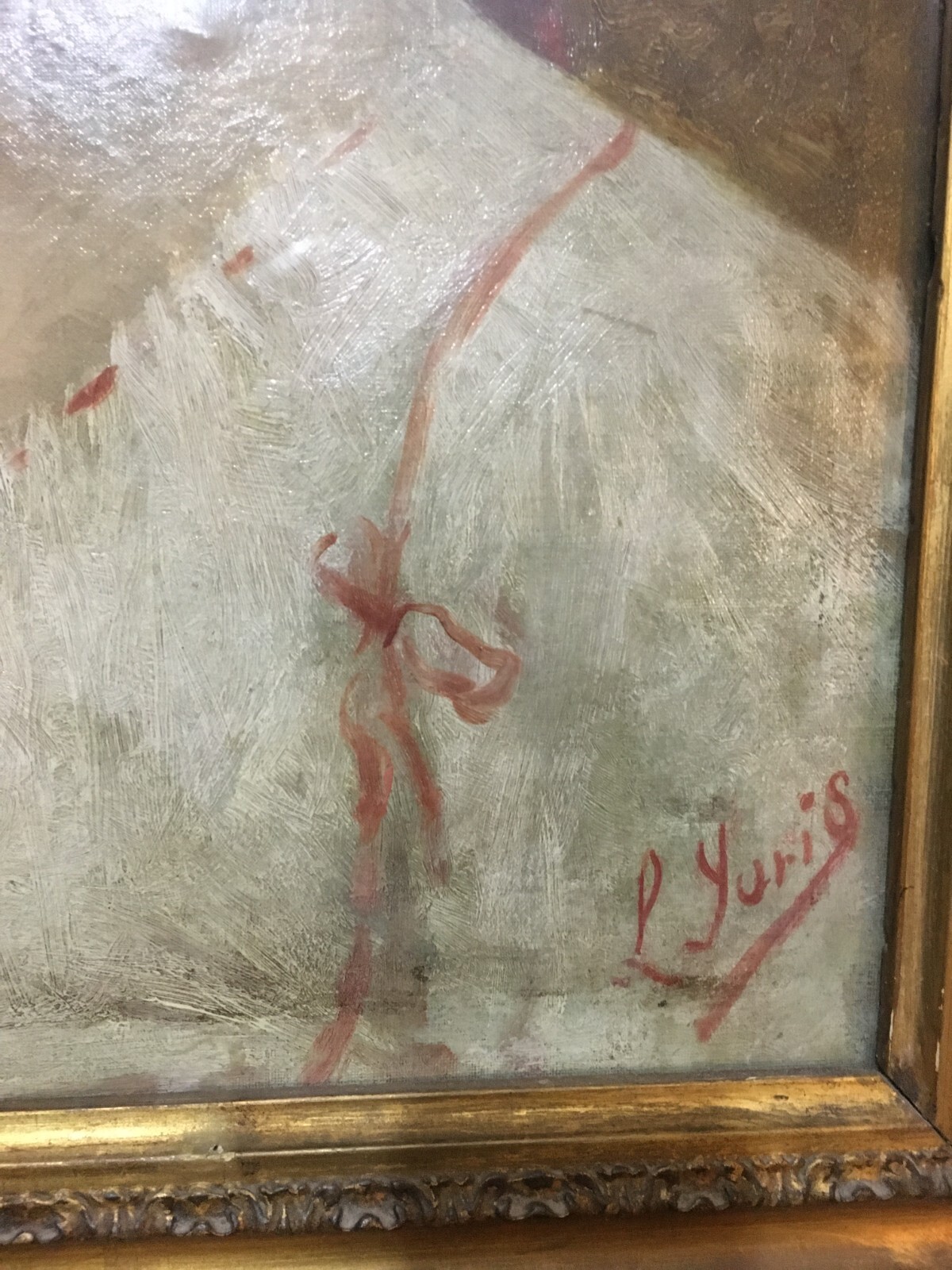 Arte Italiana Dell'800. Artista Pio Joris. Ritratto Di Giovane Donna.