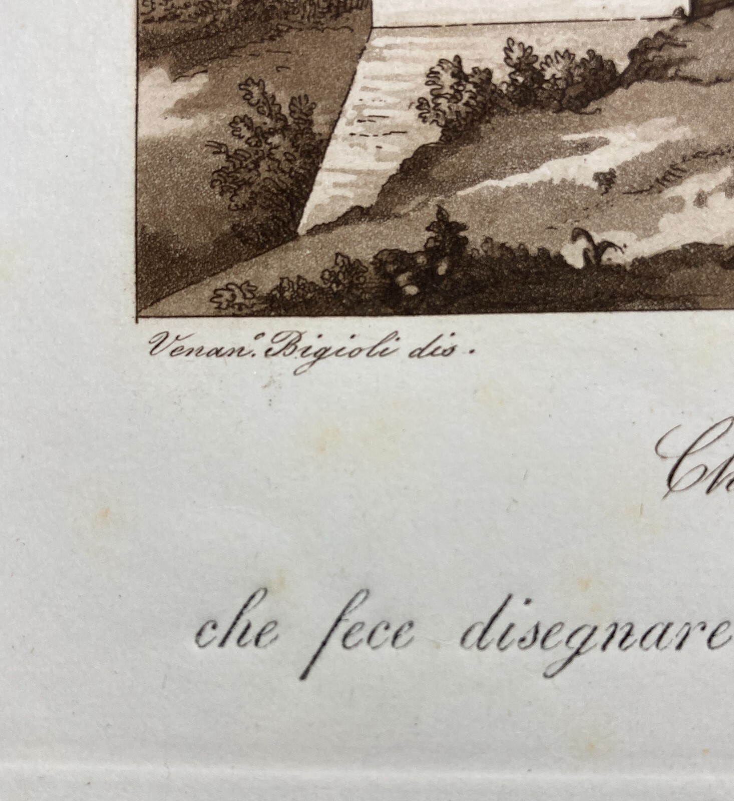 Marche, Antica Veduta Del Monastero Di S. Eustachio. Artista Bigioli, Incisore Cleter, XIX Secolo