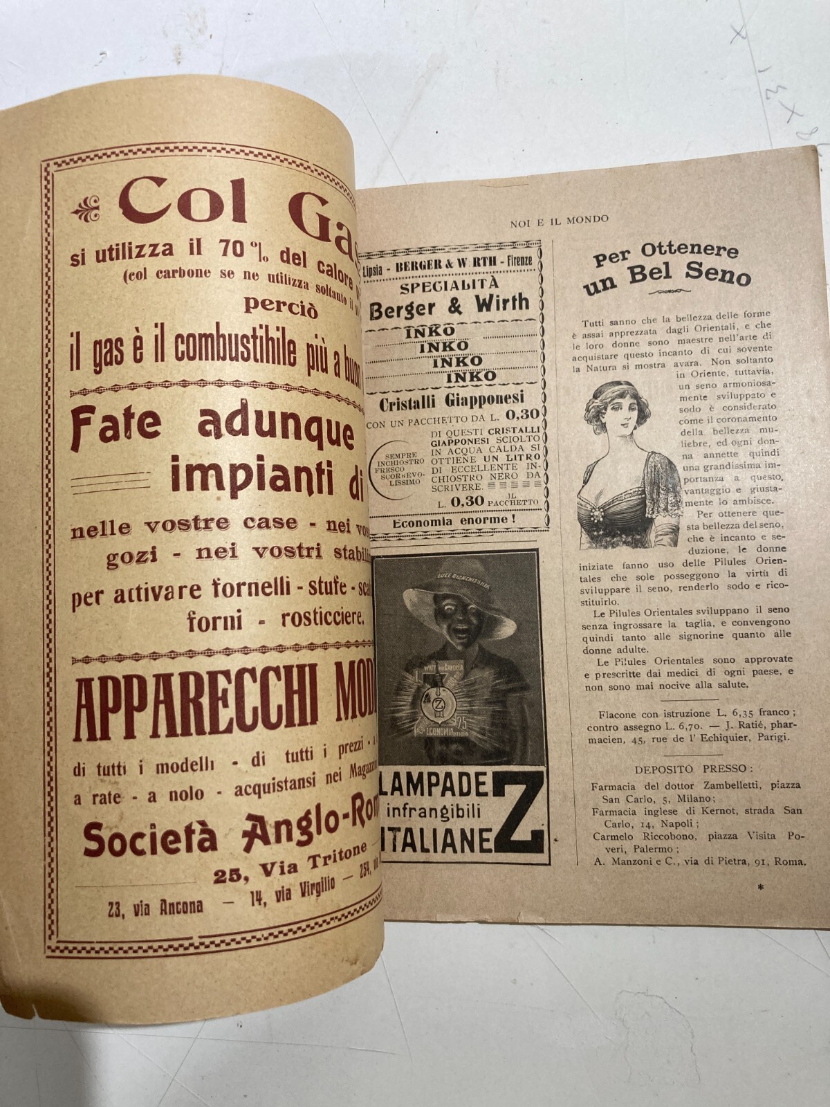 Noi E Il Mondo   Rivista Mensile De La Tribuna, 1 Febbraio 1915   Illustrazioni Di Mario Sironi