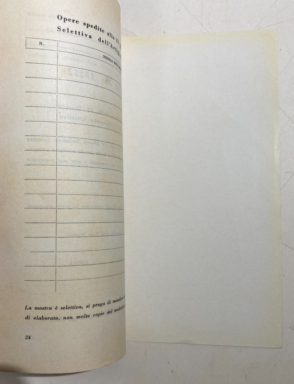Milano: Mostra Artigianato Artistico Angelicum, Programma Ed Elenco Premi, 1952