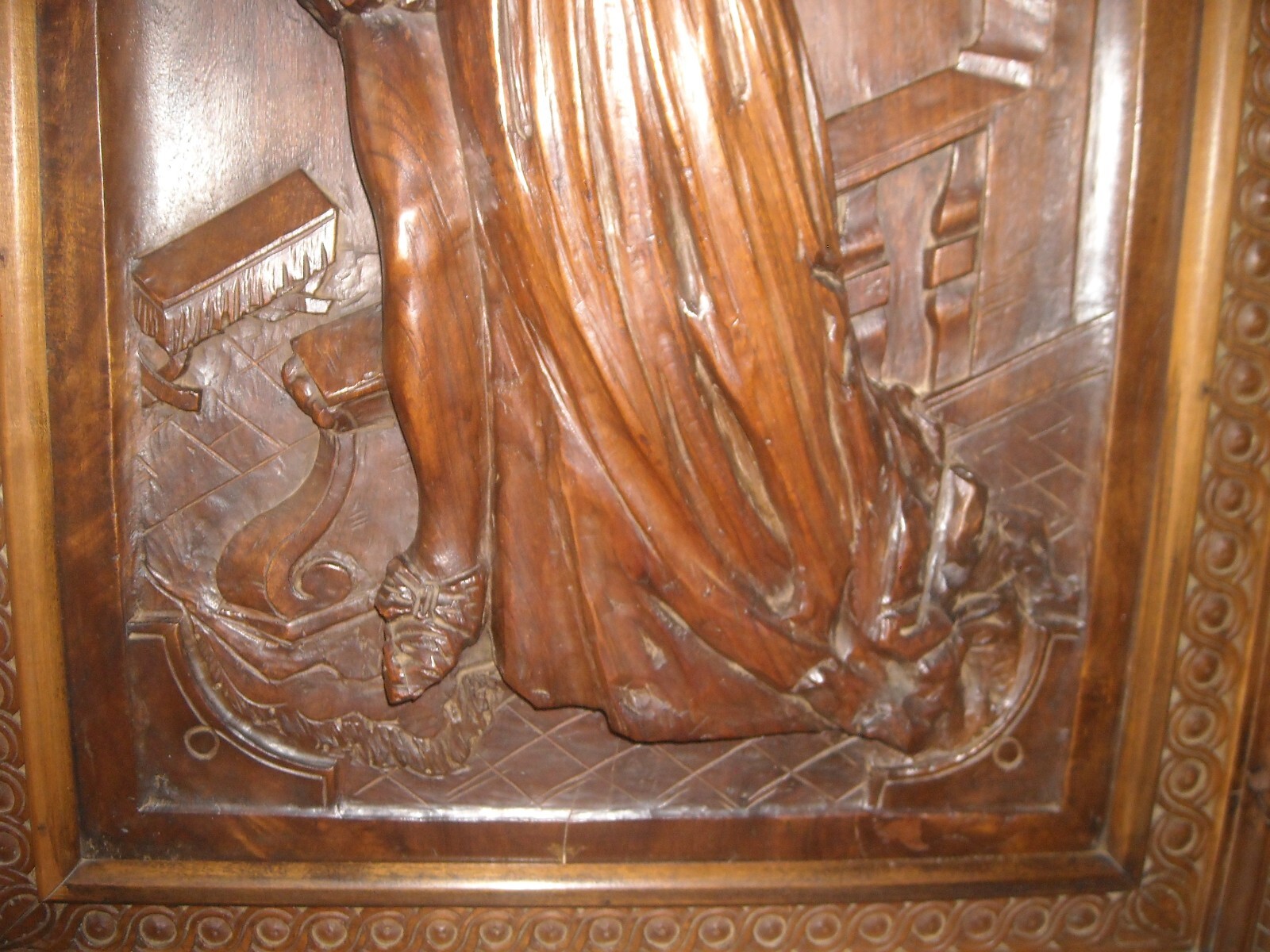 Arte, Artigianato, Ebanisteria: Antica Scultura Lignea, Scena Galante Decorativa