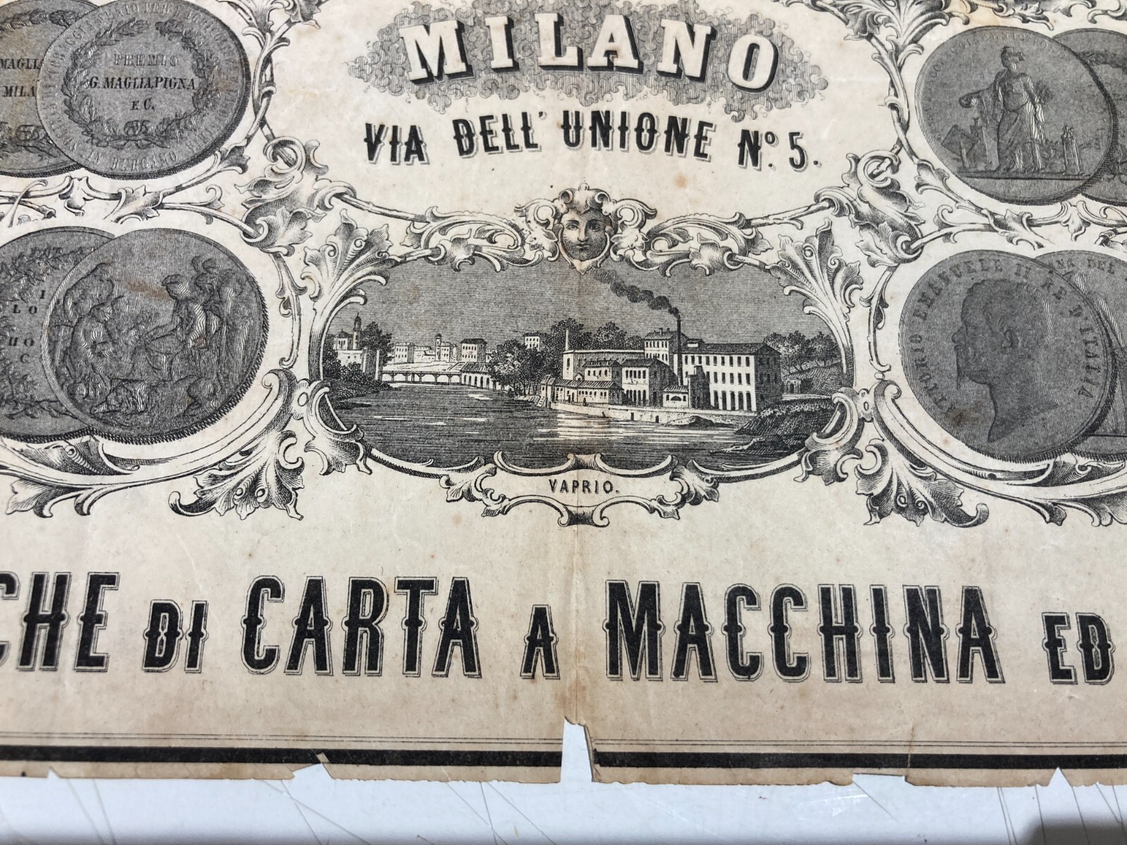 Scrittura, Carta, Cartiere Maglia Pigna: Milano, Alzano, Maslianico, Vaprio   Pubblicità