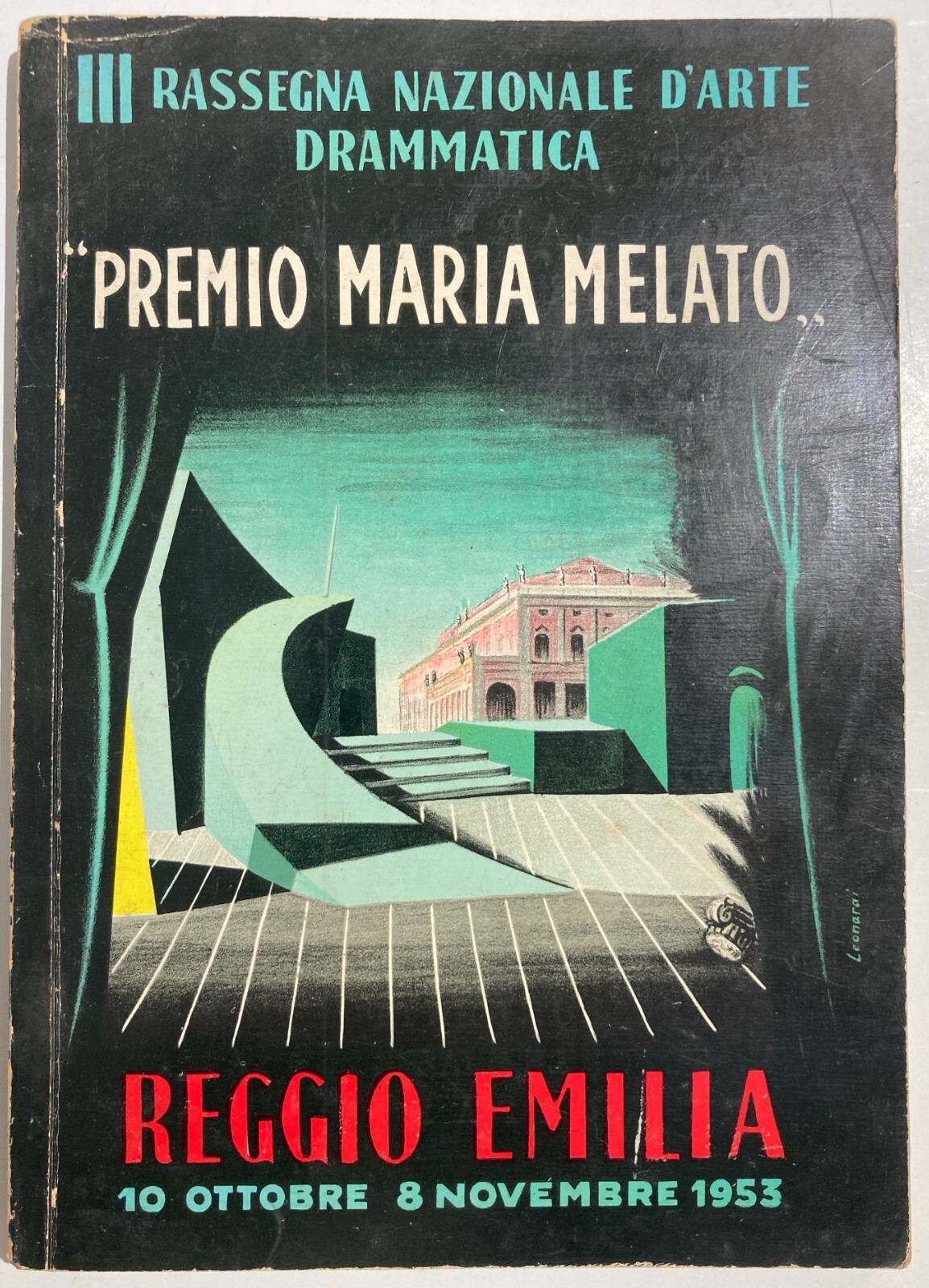III Rassegna Nazionale d'Arte Drammatica 'Premio Maria Melato', Reggio Emilia 1953