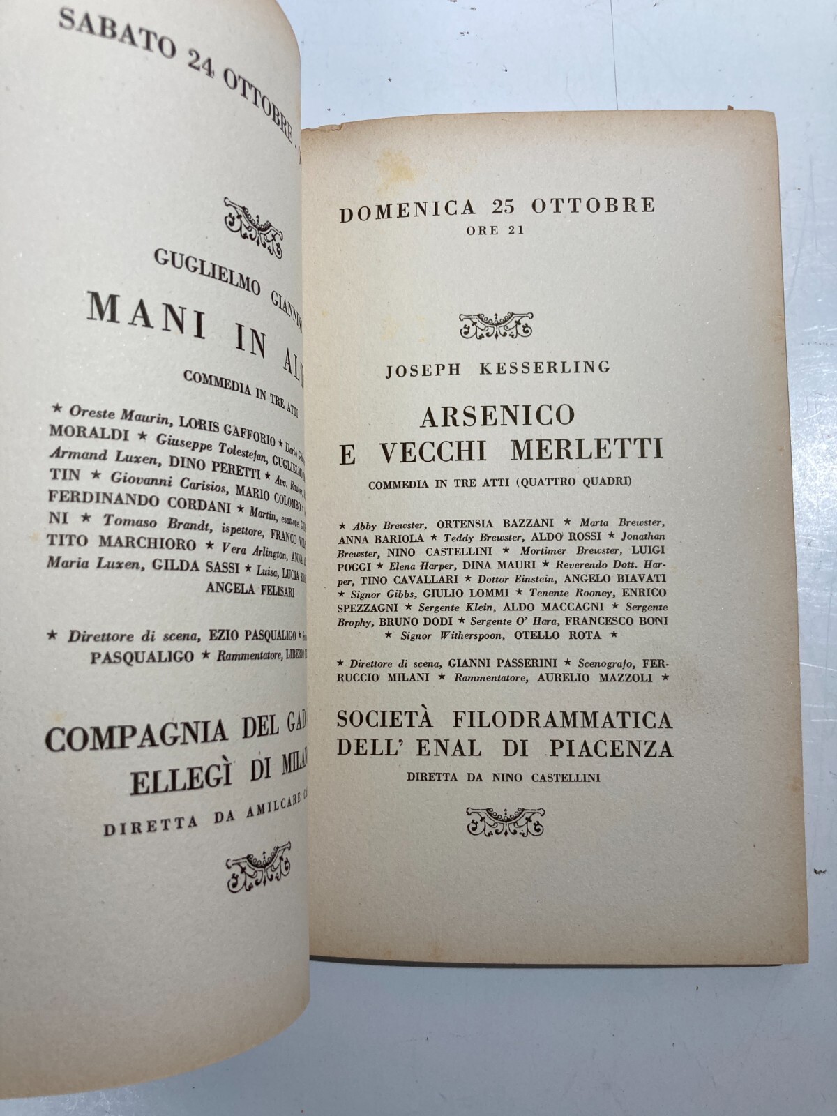 III Rassegna Nazionale d'Arte Drammatica 'Premio Maria Melato', Reggio Emilia 1953