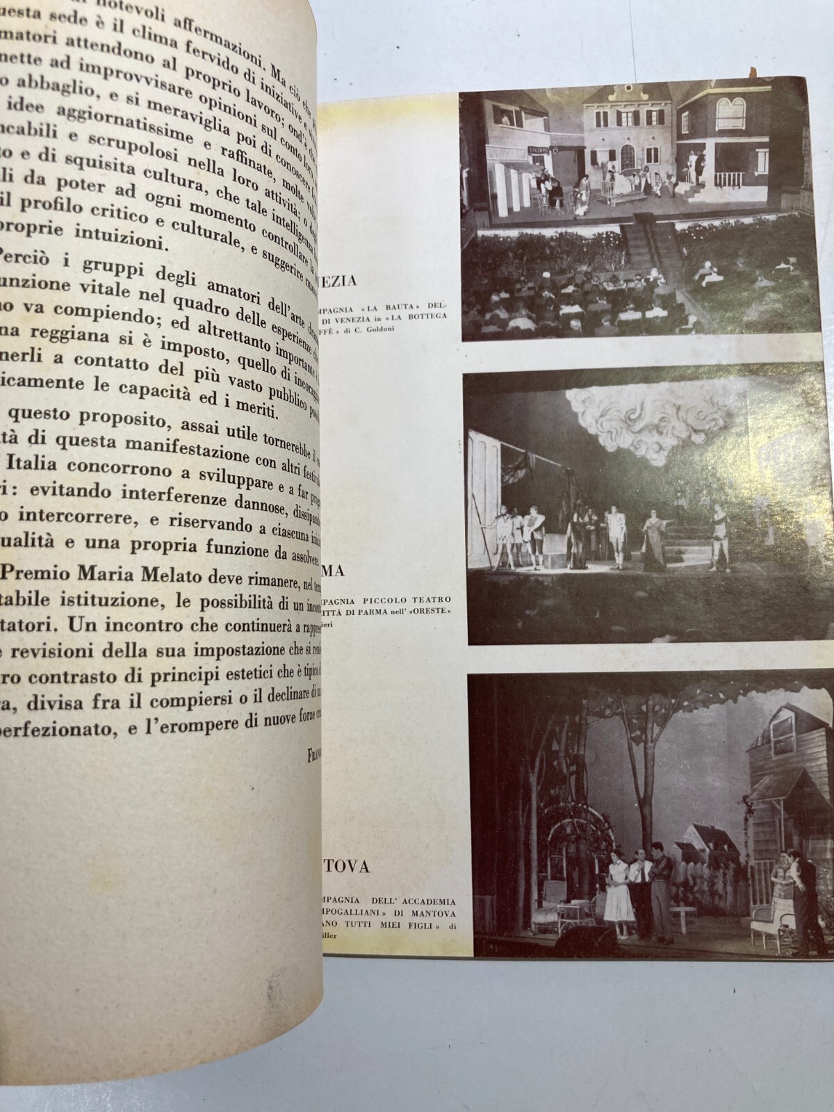 III Rassegna Nazionale d'Arte Drammatica 'Premio Maria Melato', Reggio Emilia 1953