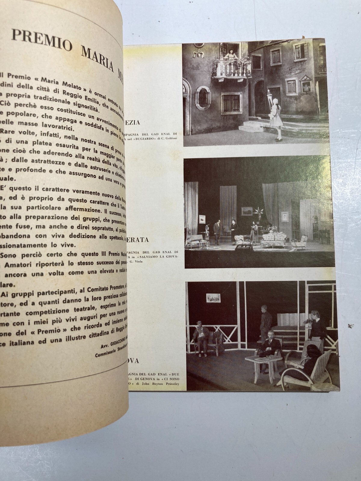 III Rassegna Nazionale d'Arte Drammatica 'Premio Maria Melato', Reggio Emilia 1953