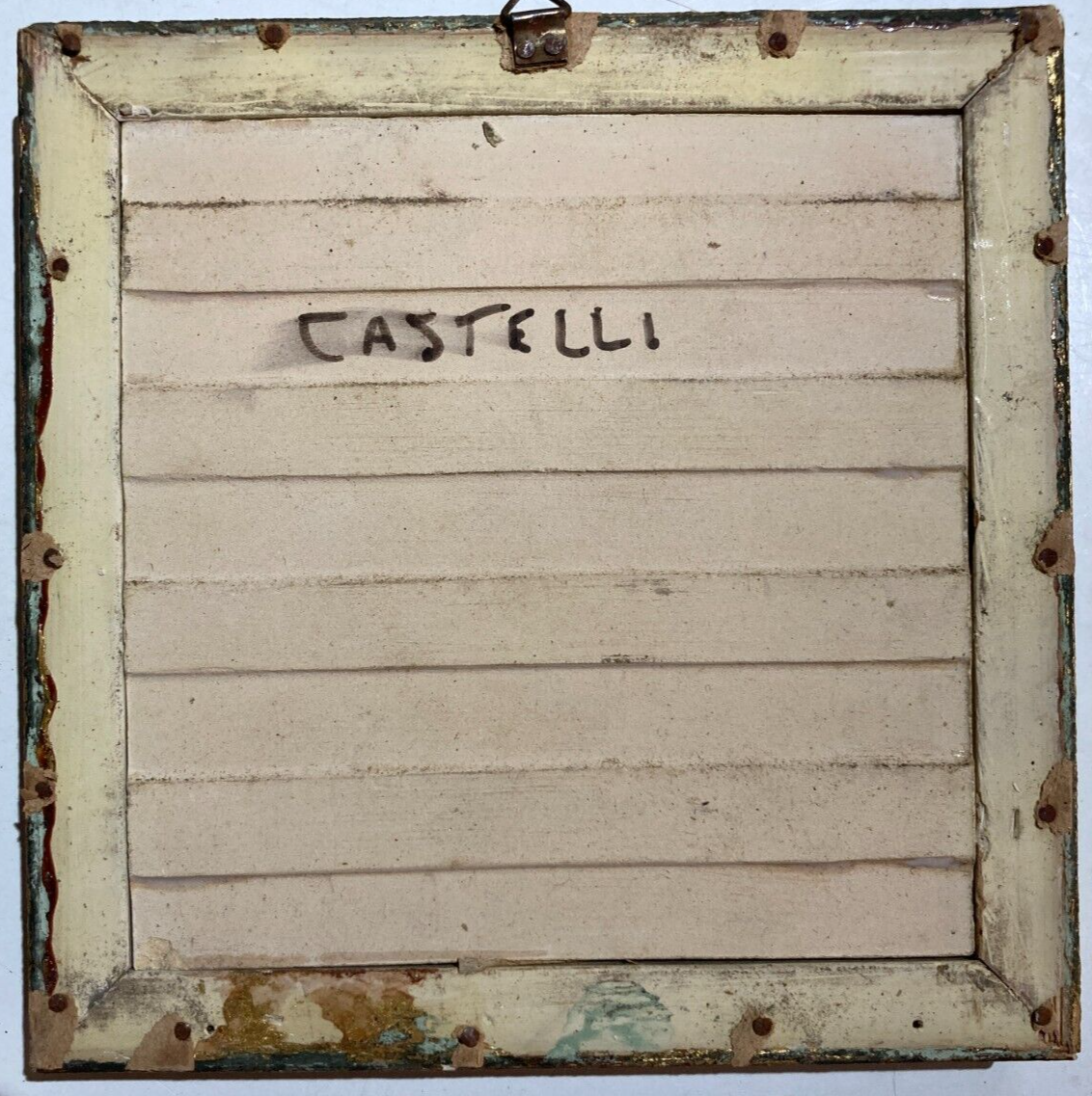 Abruzzo, Castelli. Mattonella In Ceramica Dipinta A Mano Con Veduta Paesaggistica