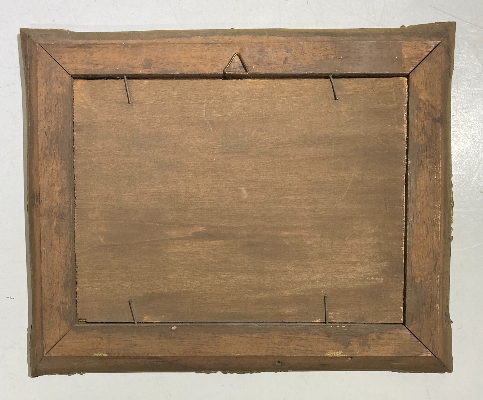 Piccola Cornice In Legno Laccato E Dorato Per Miniature