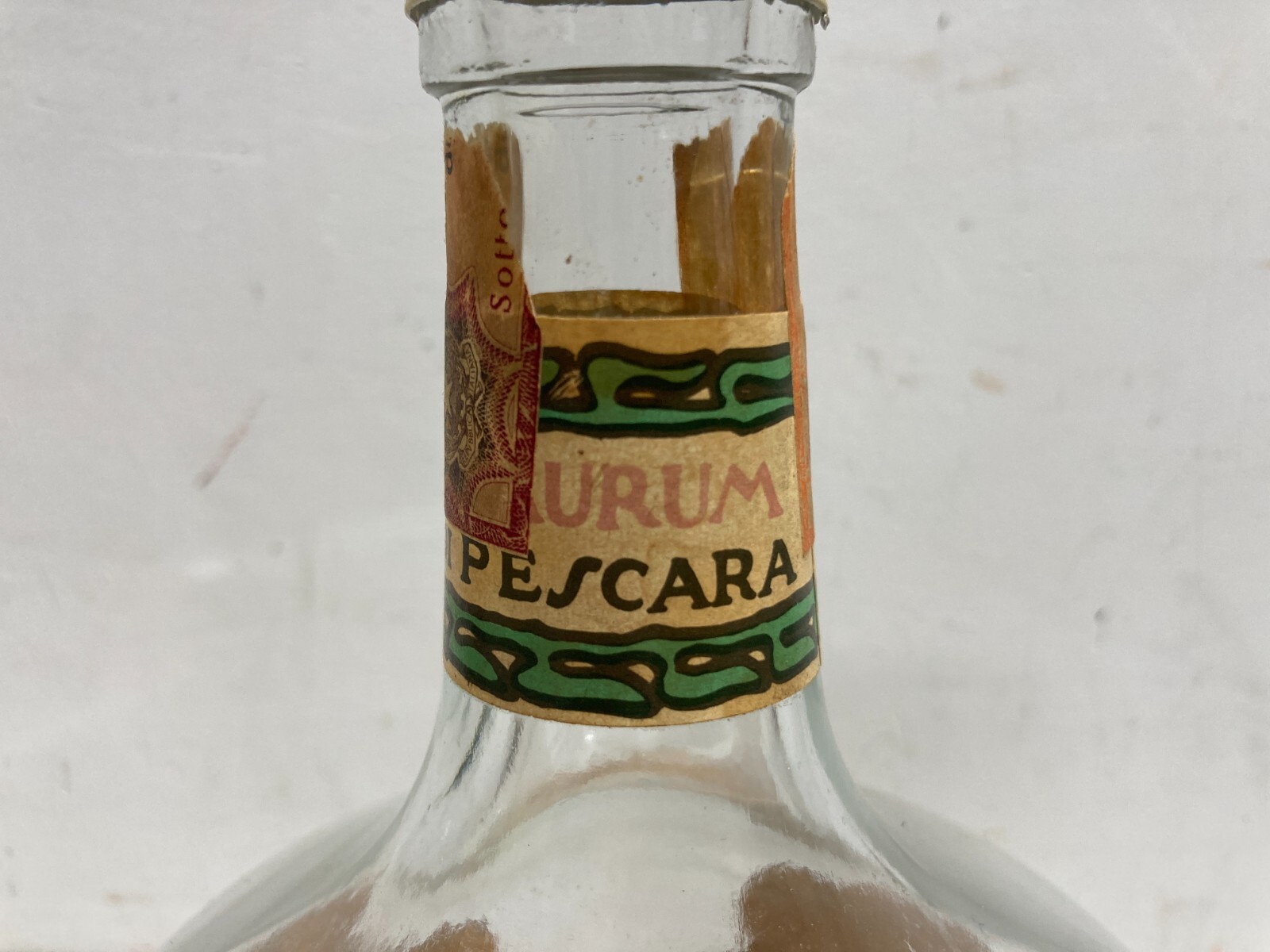 1948 Bottiglia Pubblicitaria Liquore Aurum Pescara