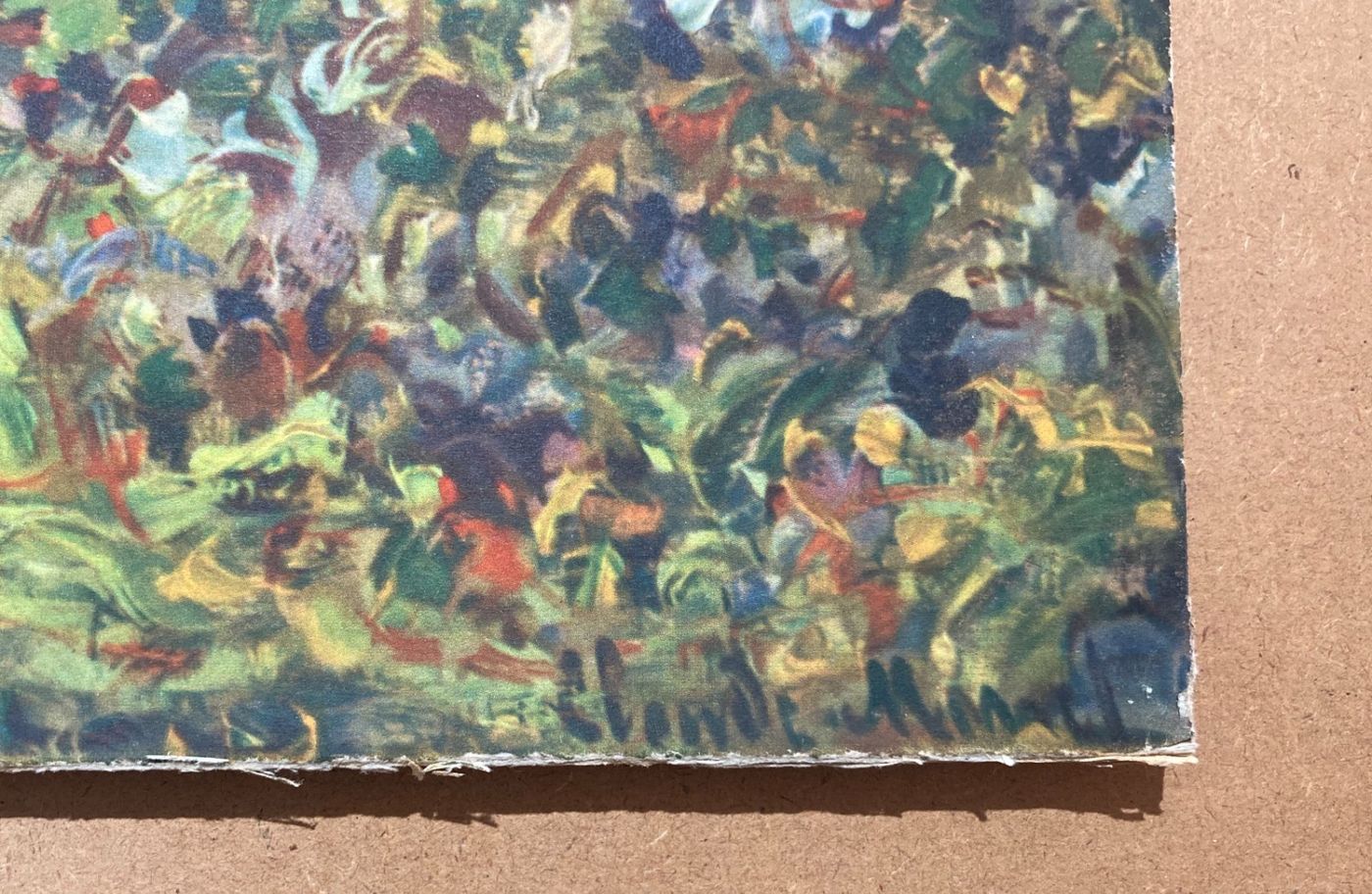Arte Moderna, Impressionismo, Paesaggio: Vecchia Stampa Decorativa A Colori (Monet)